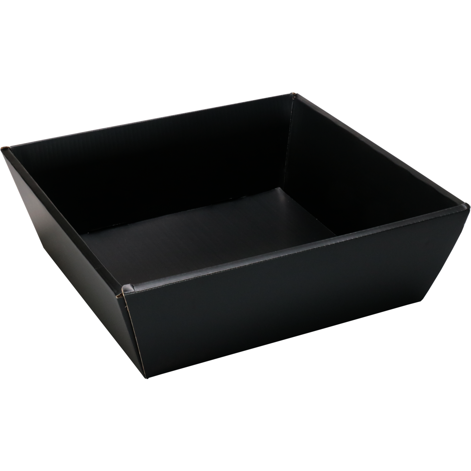 Mand, golfkarton, biermand, 31x29x10cm, vierkant, zwart 2