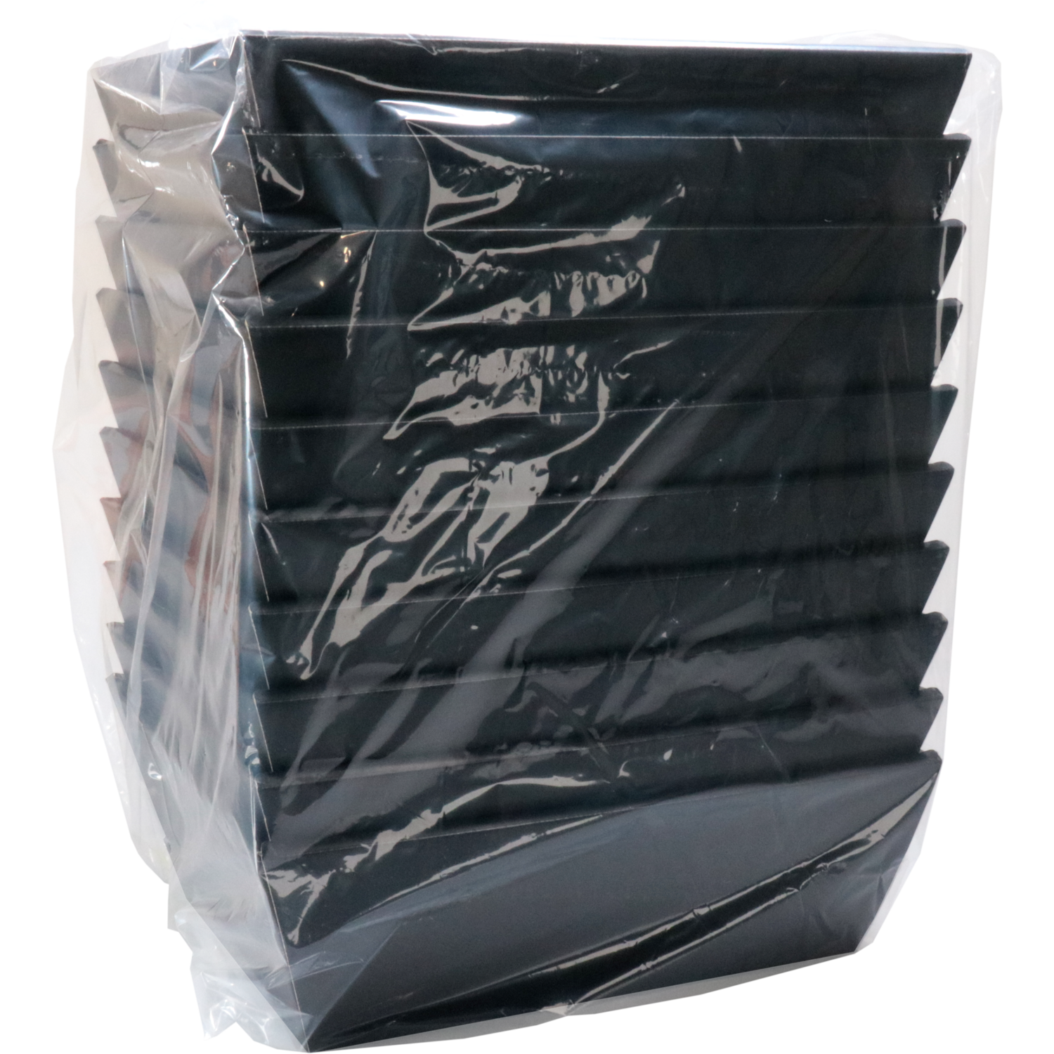 Mand, golfkarton, biermand, 31x29x10cm, vierkant, zwart 5