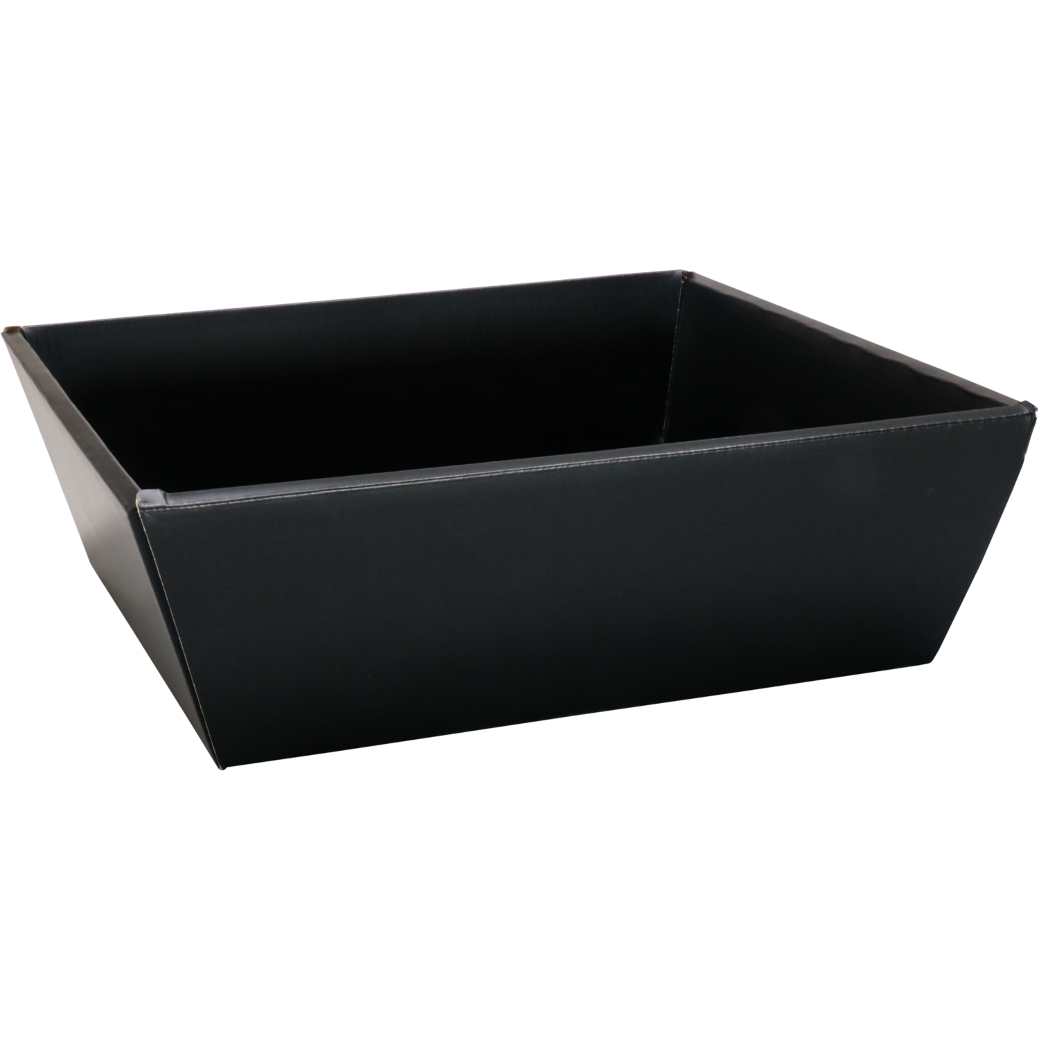 Mand, golfkarton, biermand, 31x29x10cm, vierkant, zwart 1