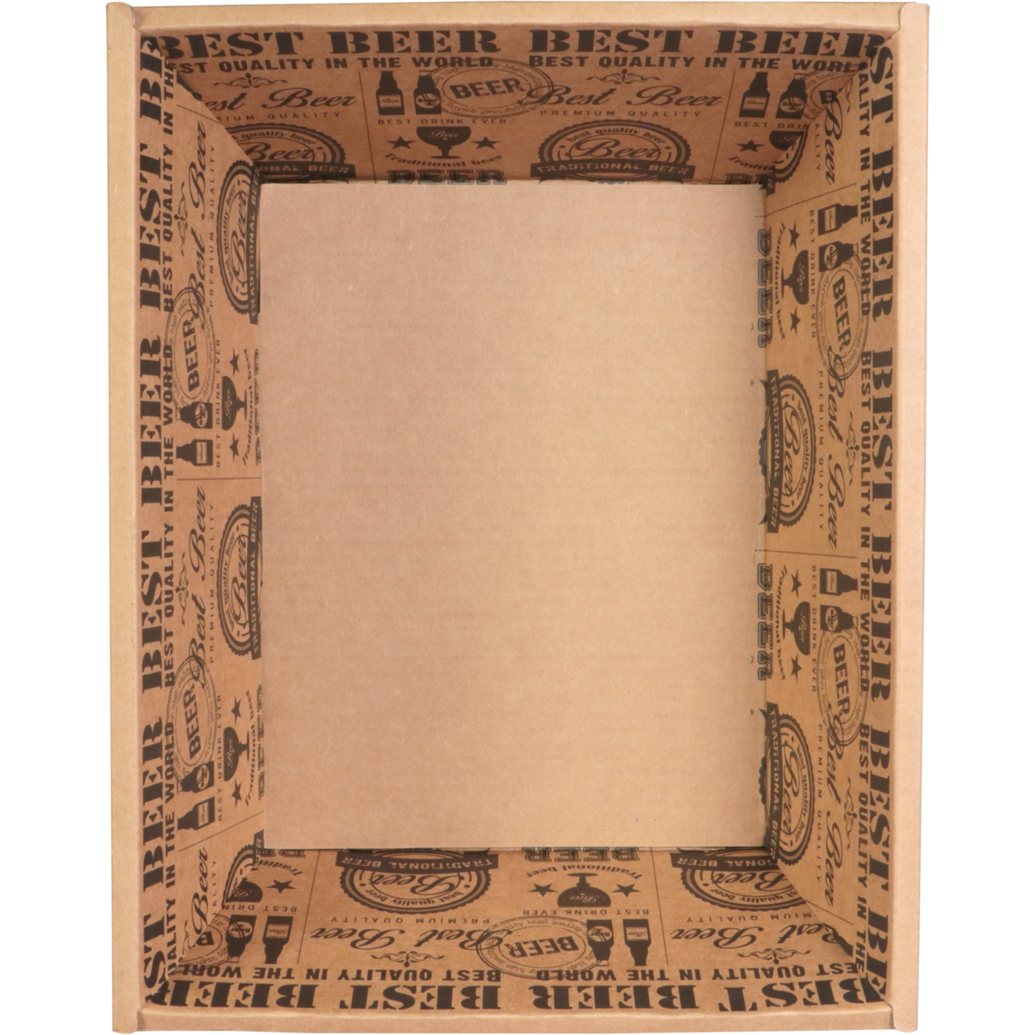 Mand, golfkarton, biermand, 26x21x bruin/zwart 4