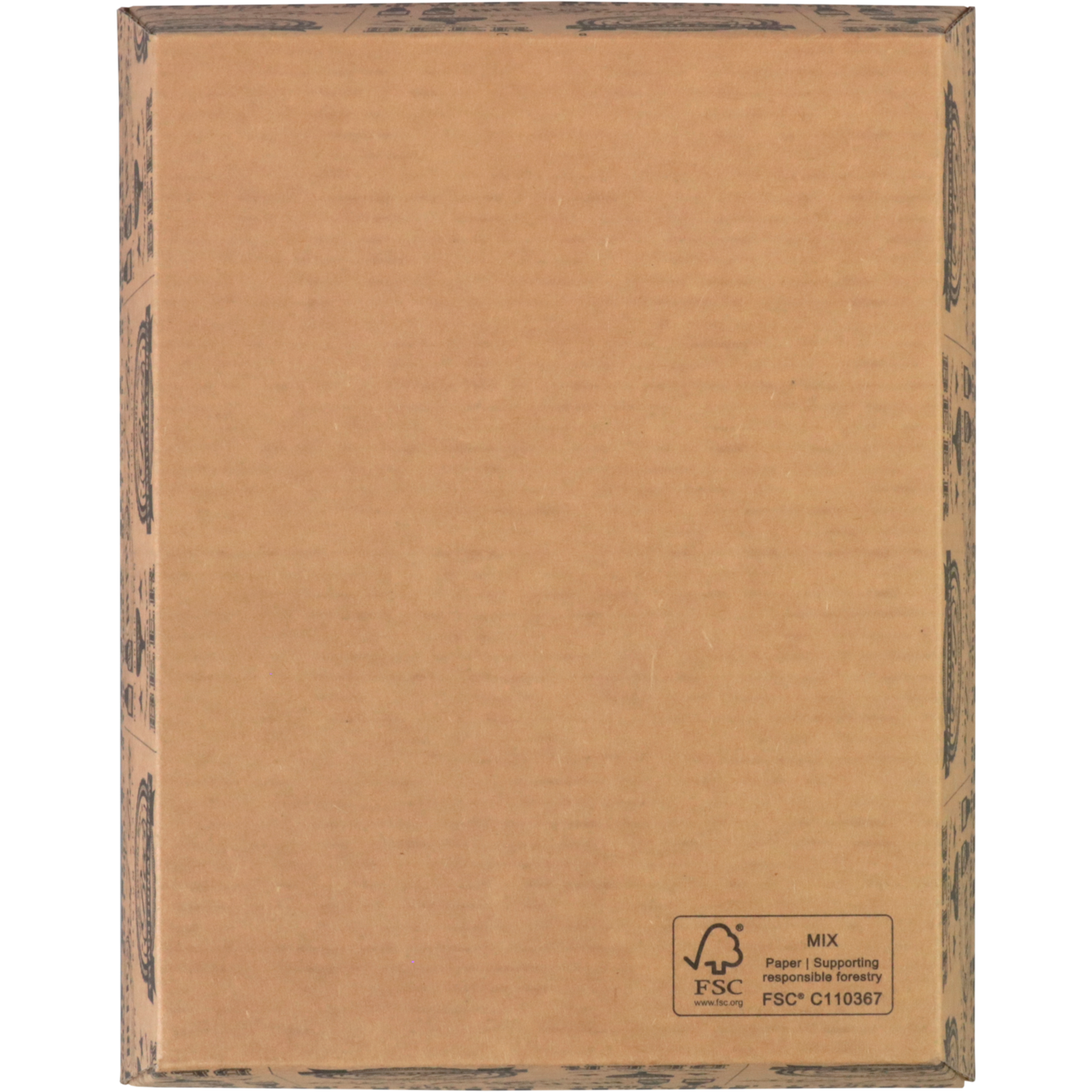 Mand, golfkarton, biermand, 26x21x bruin/zwart 5