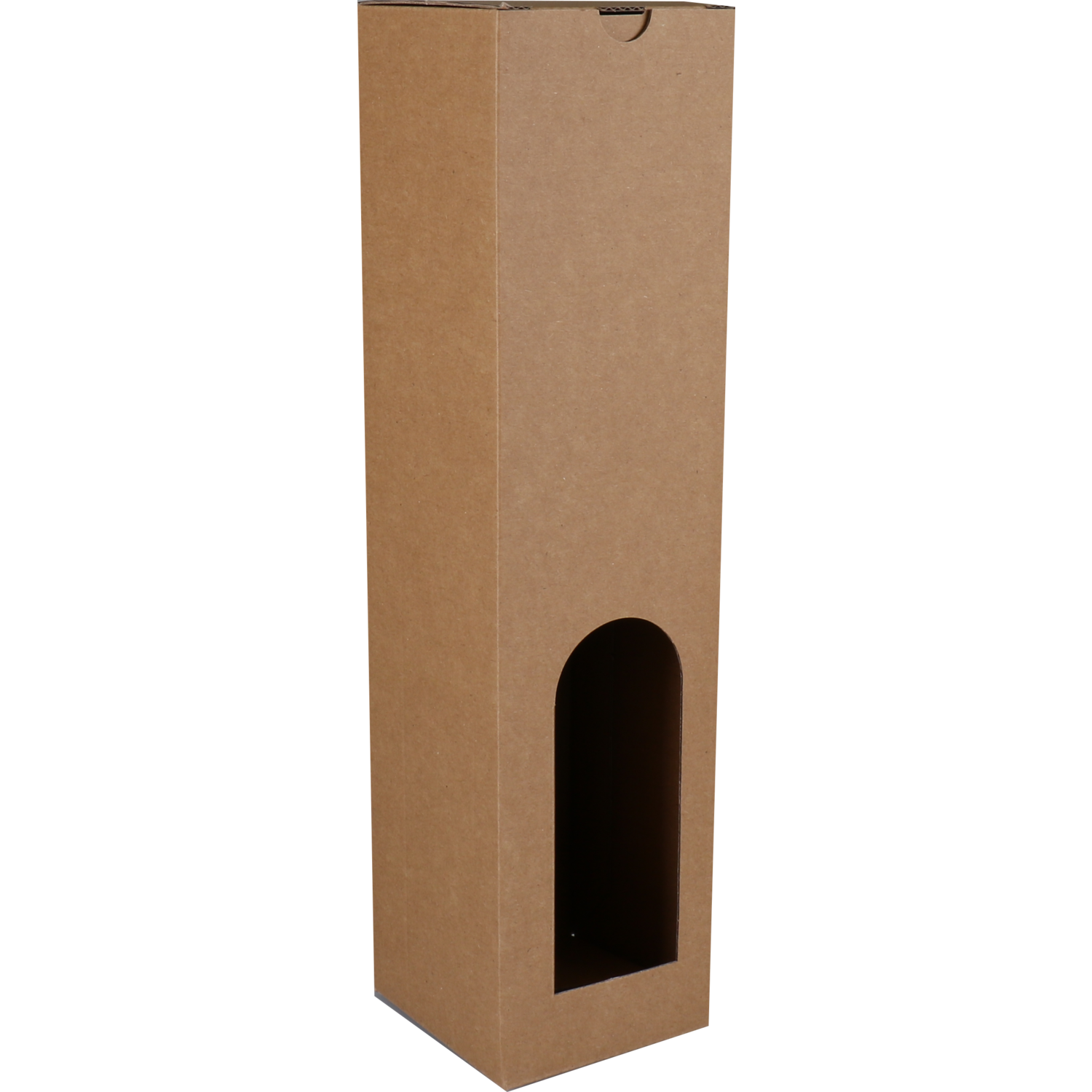  Flesdoos, Basic line, golfkarton, 1 fles, 88x87x350mm, bruin 2