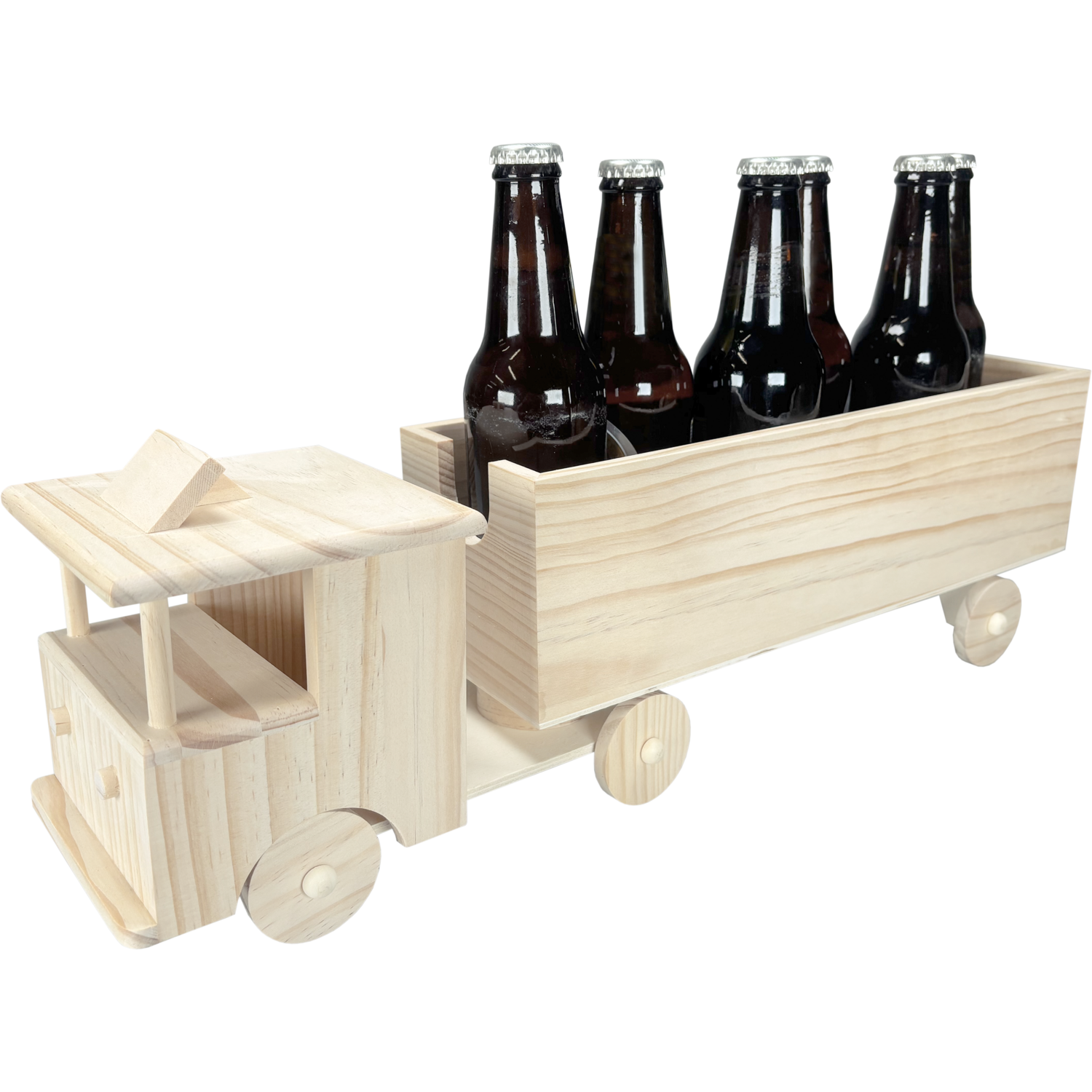 Vrachtwagen, 51x12.5x15.5cm, hout, naturel 2