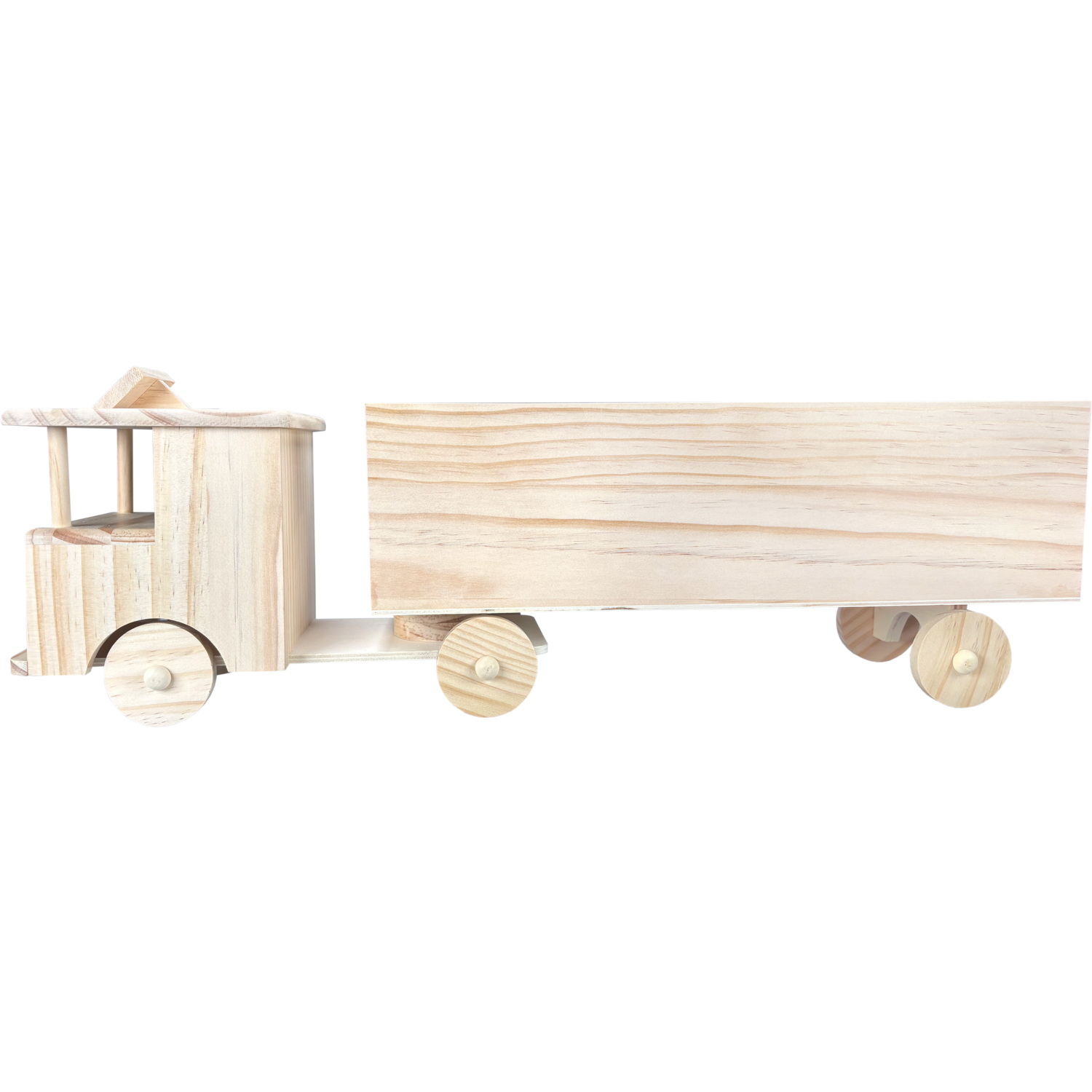 Vrachtwagen, 51x12.5x15.5cm, hout, naturel 3
