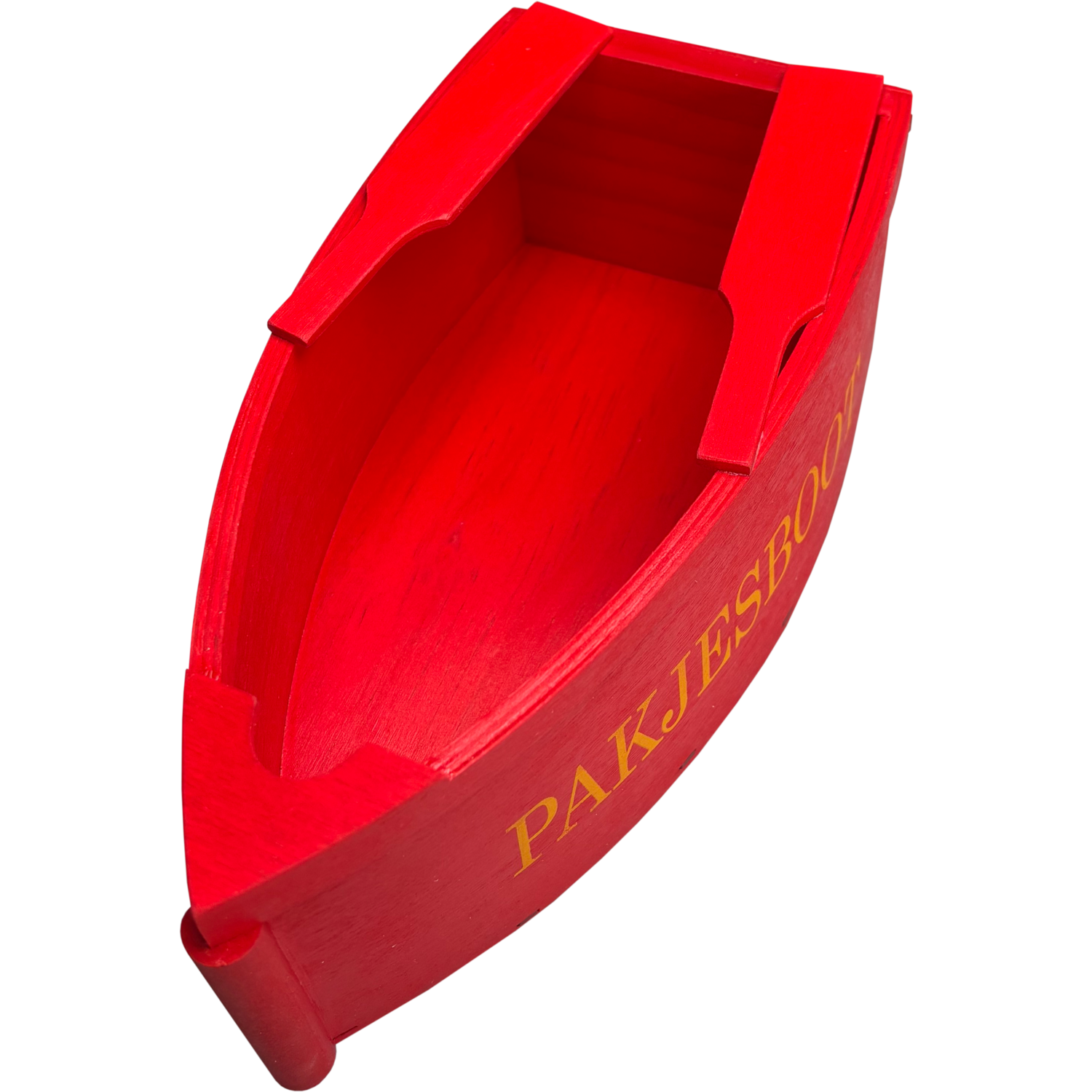 Pakjesboot, 20x10x7cm, hout, rood 4