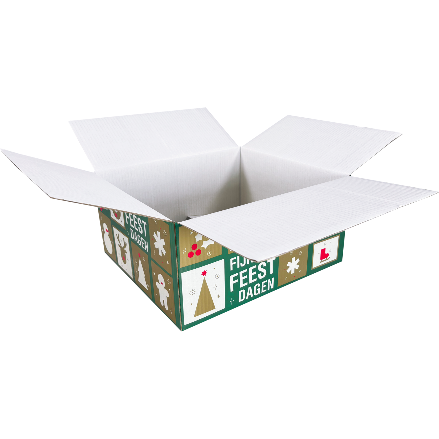  Kerstpakketdoos, Tegels, golfkarton, 35x32.5x17cm, Kerstmis, b,  2