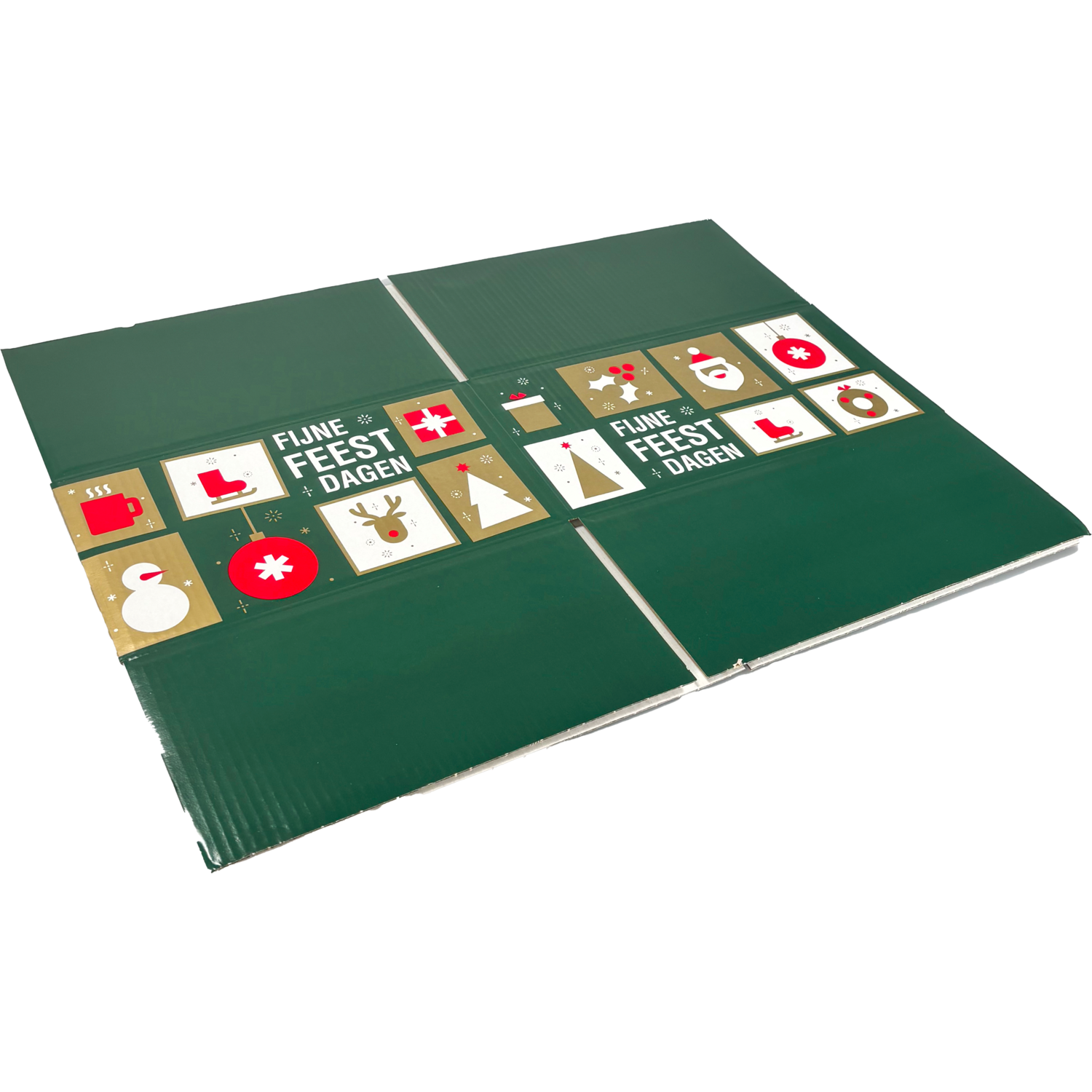  Kerstpakketdoos, Tegels, golfkarton, 35x32.5x17cm, Kerstmis, b,  4