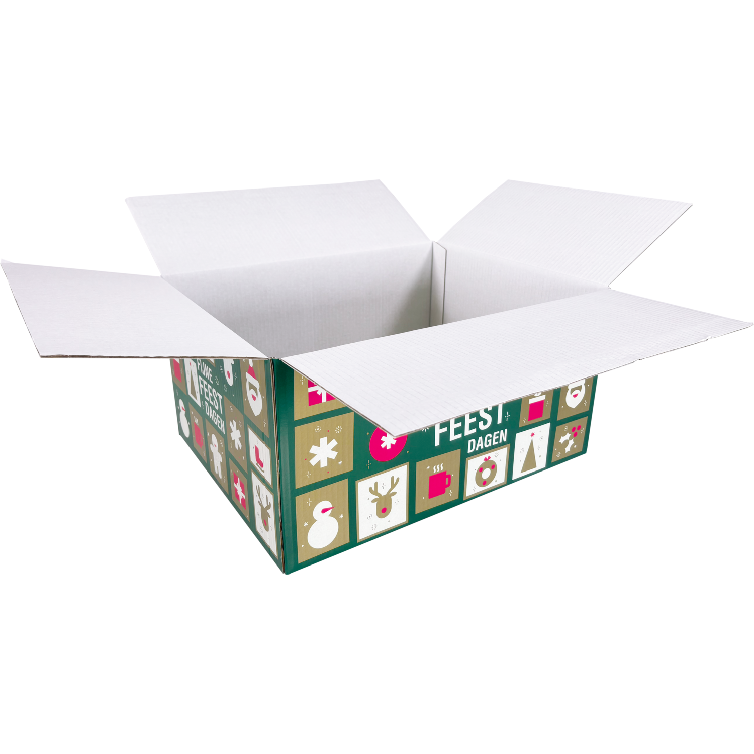 Kerstpakketdoos, Tegels, golfkarton, 45x35x23cm, Kerstmis, d,  2