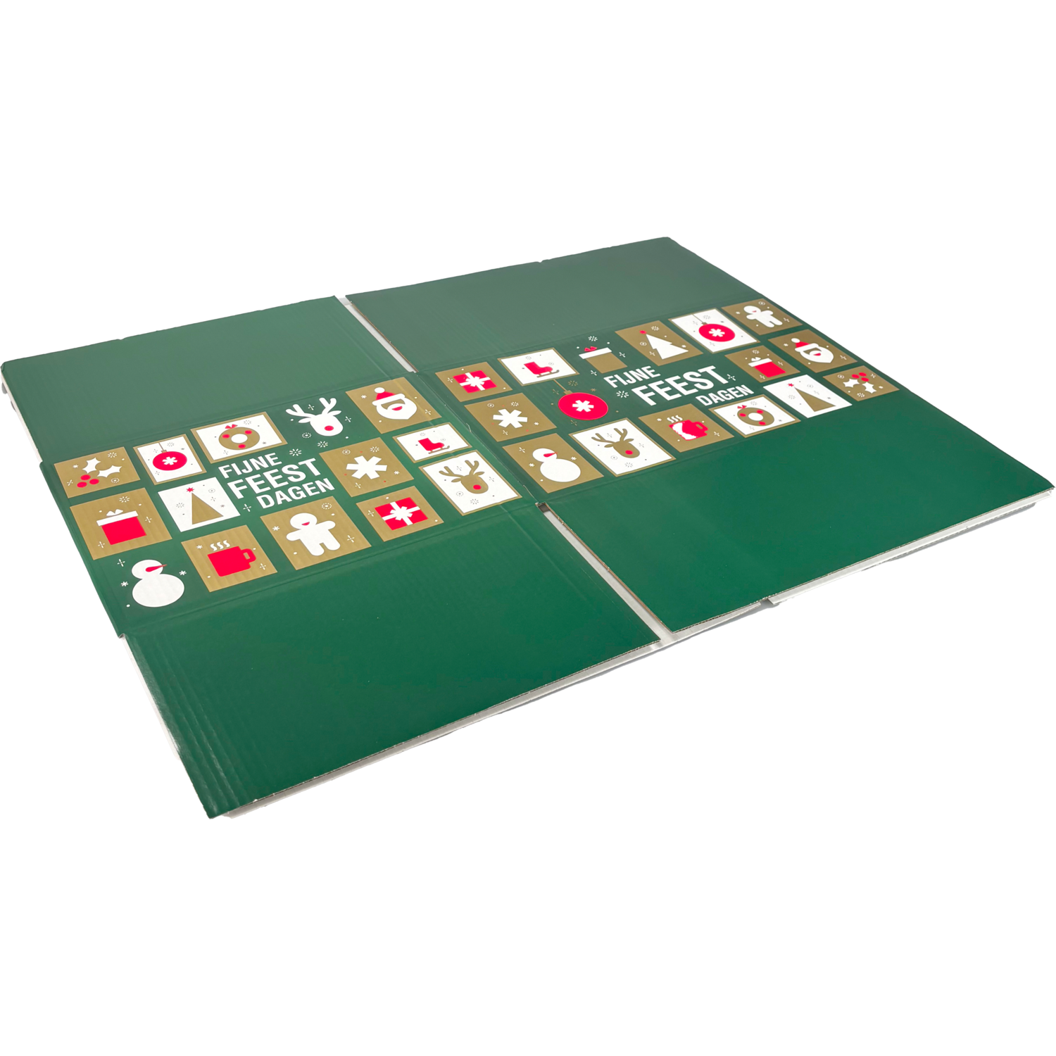  Kerstpakketdoos, Tegels, golfkarton, 45x35x23cm, Kerstmis, d,  4