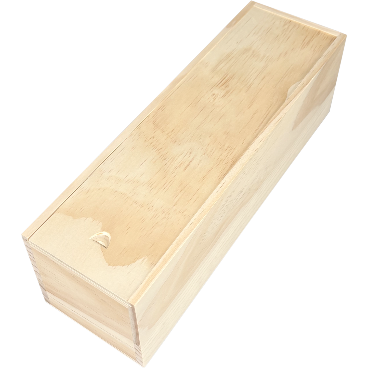 Wijnkist, 1 fles, schuifdeksel, 340x95x95mm, hout, naturel 4
