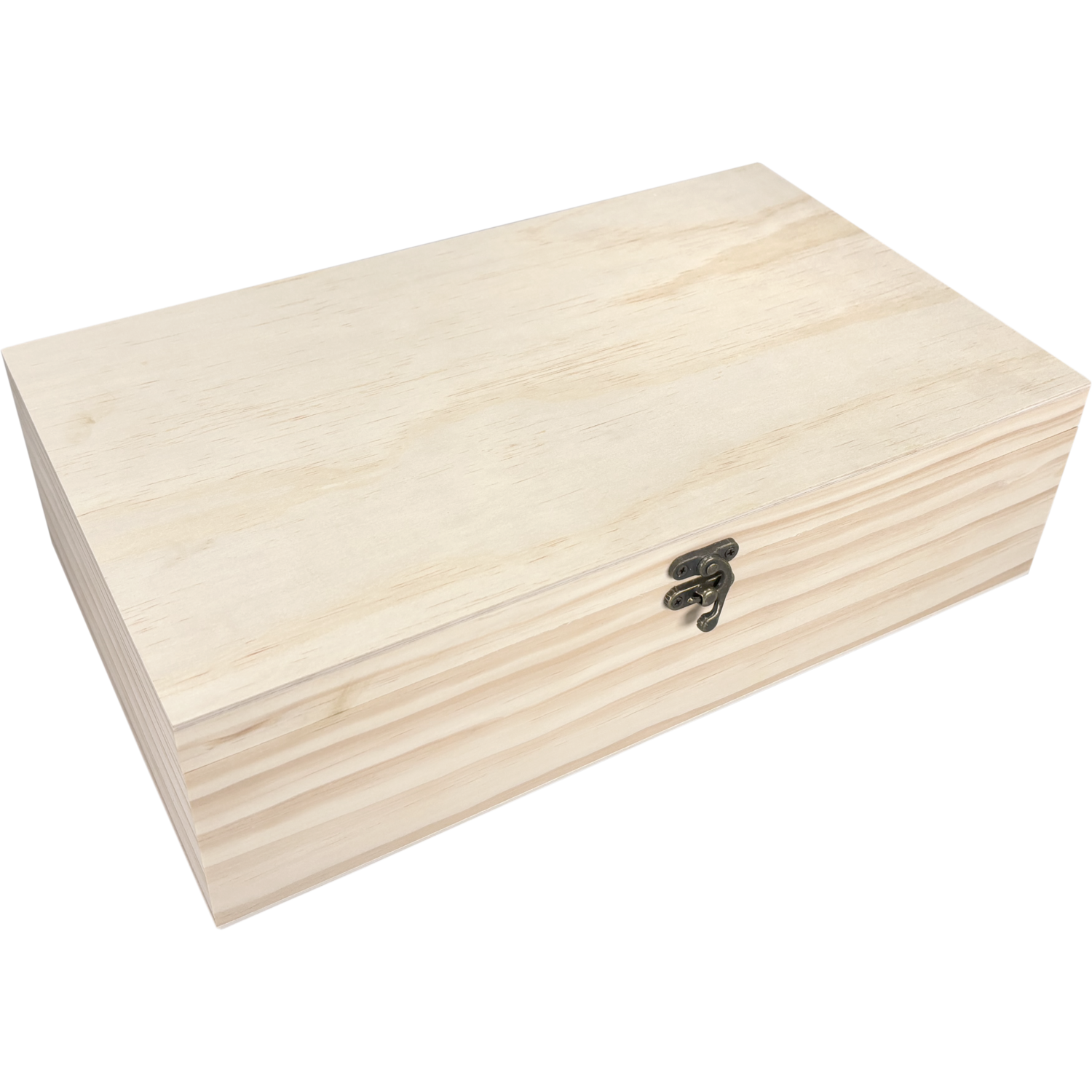 Wijnkist, 2 flessen, scharnierdeksel, 340x195x95mm, hout, naturel 6