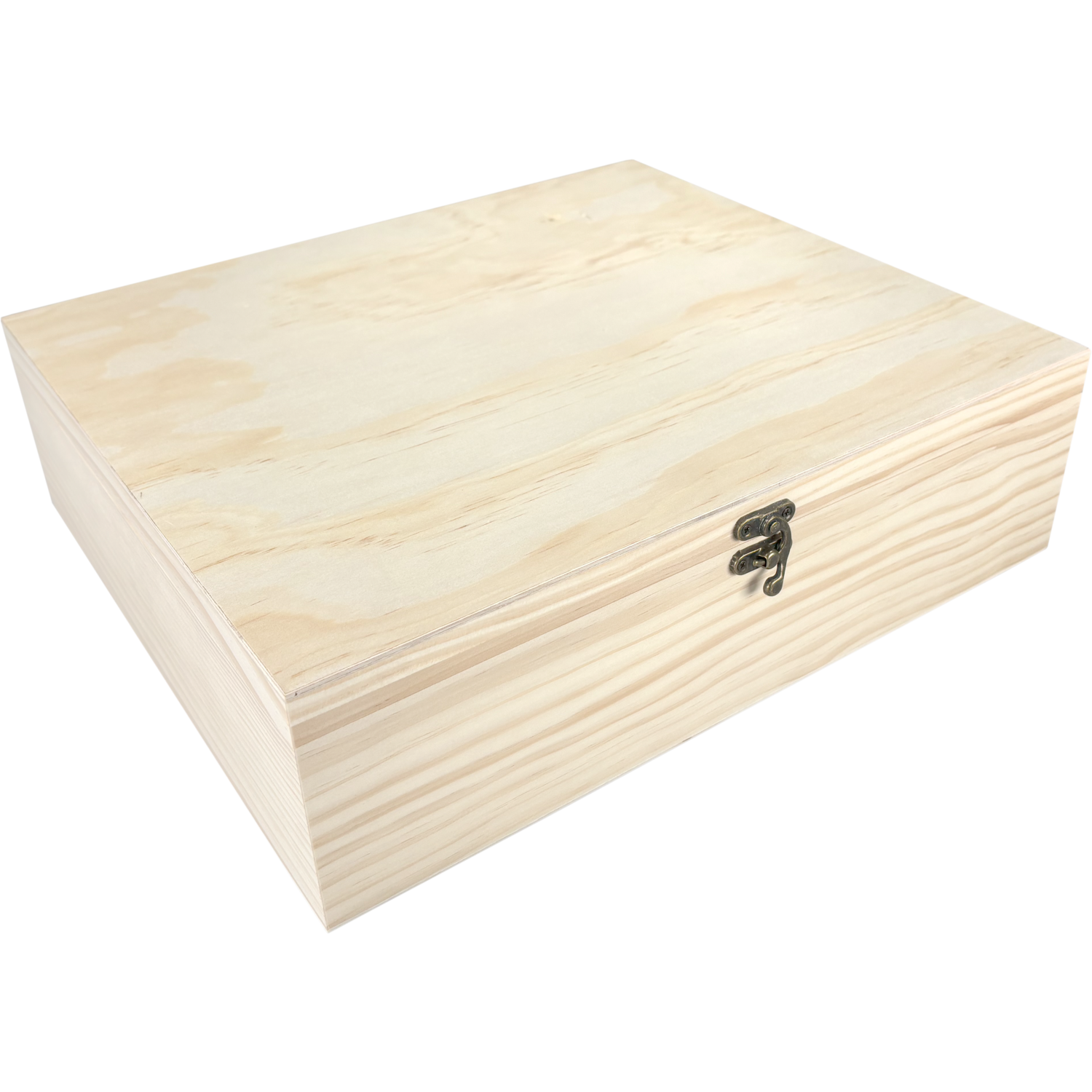 Wijnkist, 3 flessen, scharnierdeksel, 340x285x95mm, hout, naturel 6