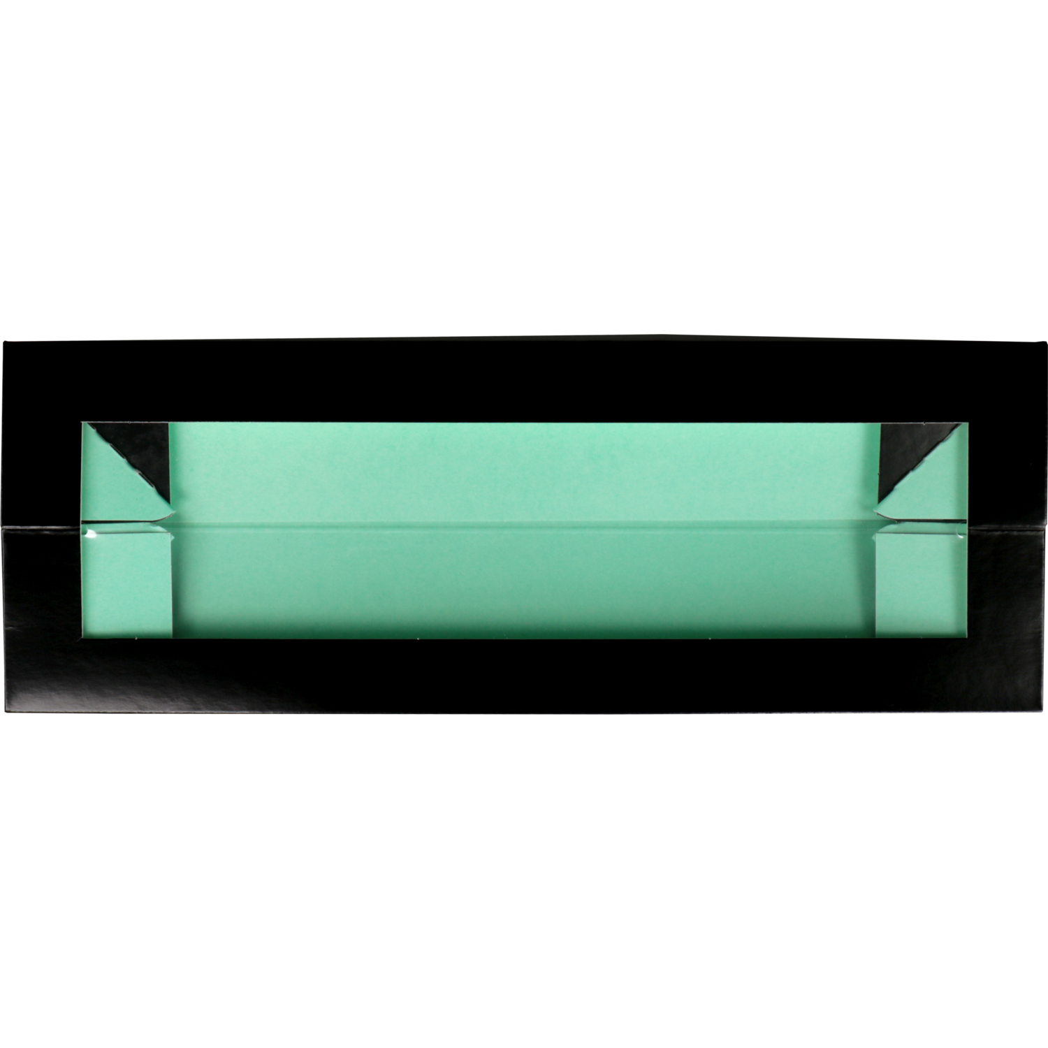  Macarondoosje, karton + PP, 260x47x47mm, zwart/mintgroen 3
