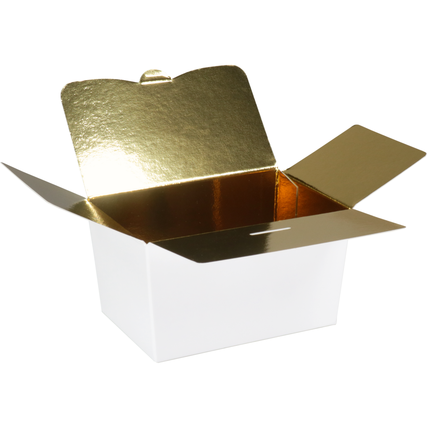 Ballotin, karton + PP, 150gr, 89x60x55mm, wit/goud 2