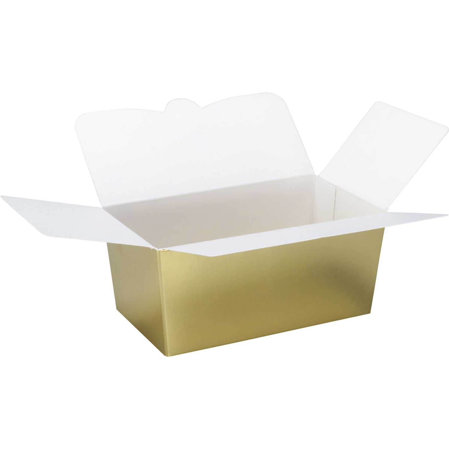 Ballotin, karton + PP, 250gr, 113x62x55mm, goud/wit 2