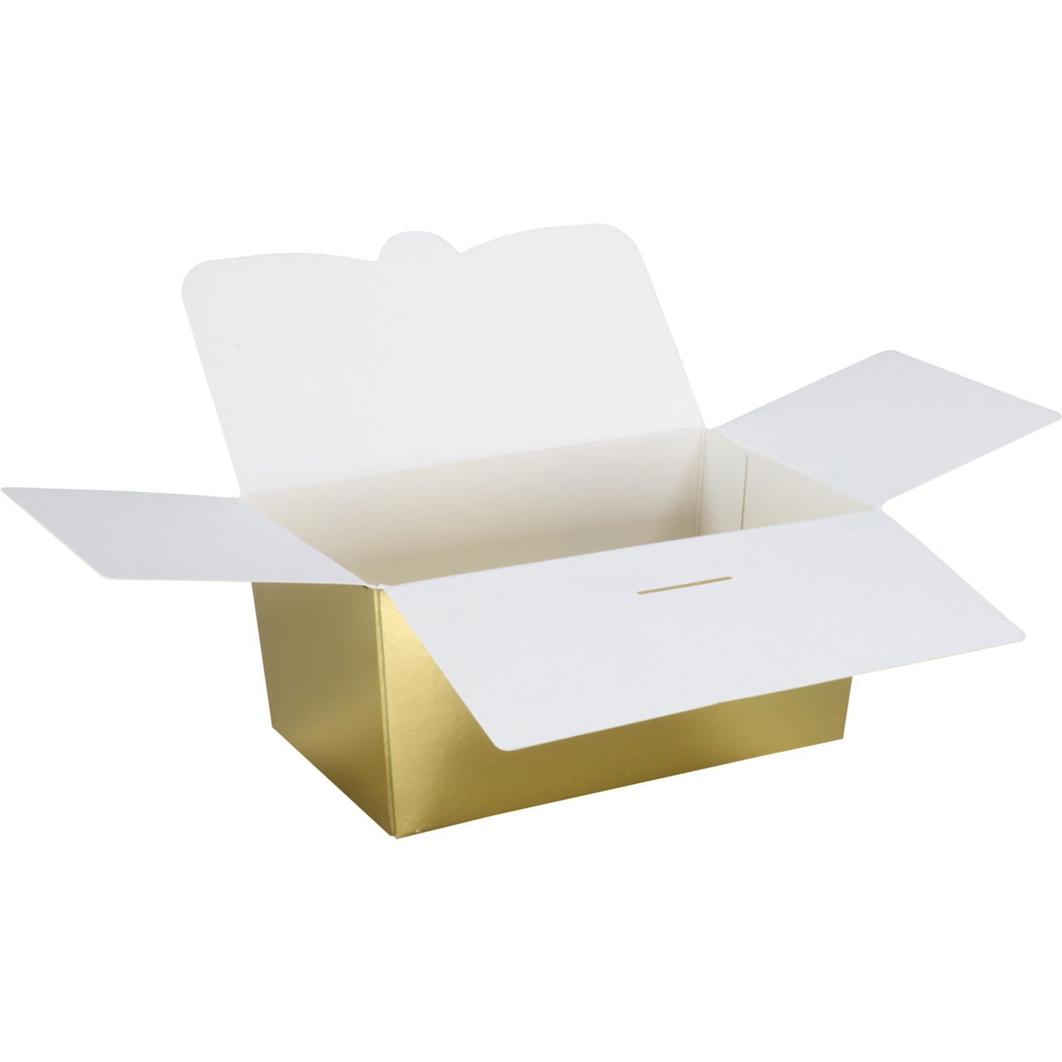 Ballotin, karton + PP, 375gr, 125x73x62mm, goud/wit 2