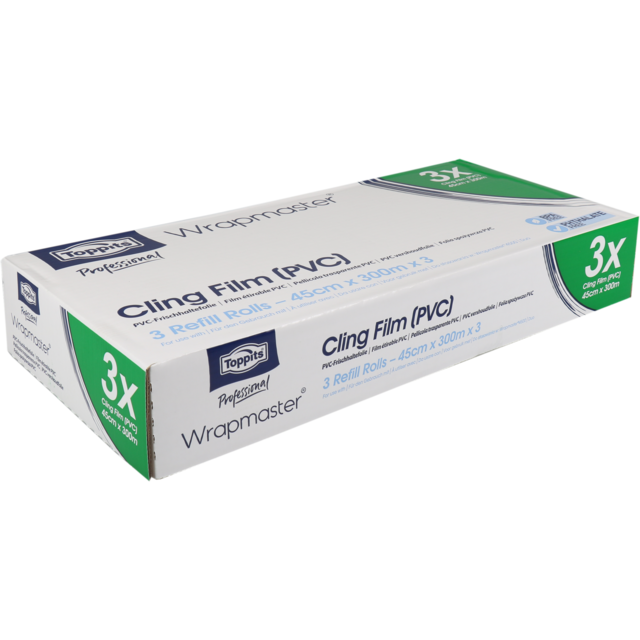 Folie, wrapmaster-rekfolie, PVC, WM 4500, 300m, 450mm,  2