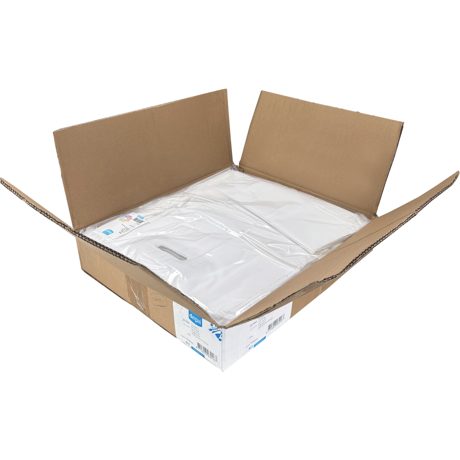 Tas, LDPE, dKT, 37x44cm, draagtas, wit 7