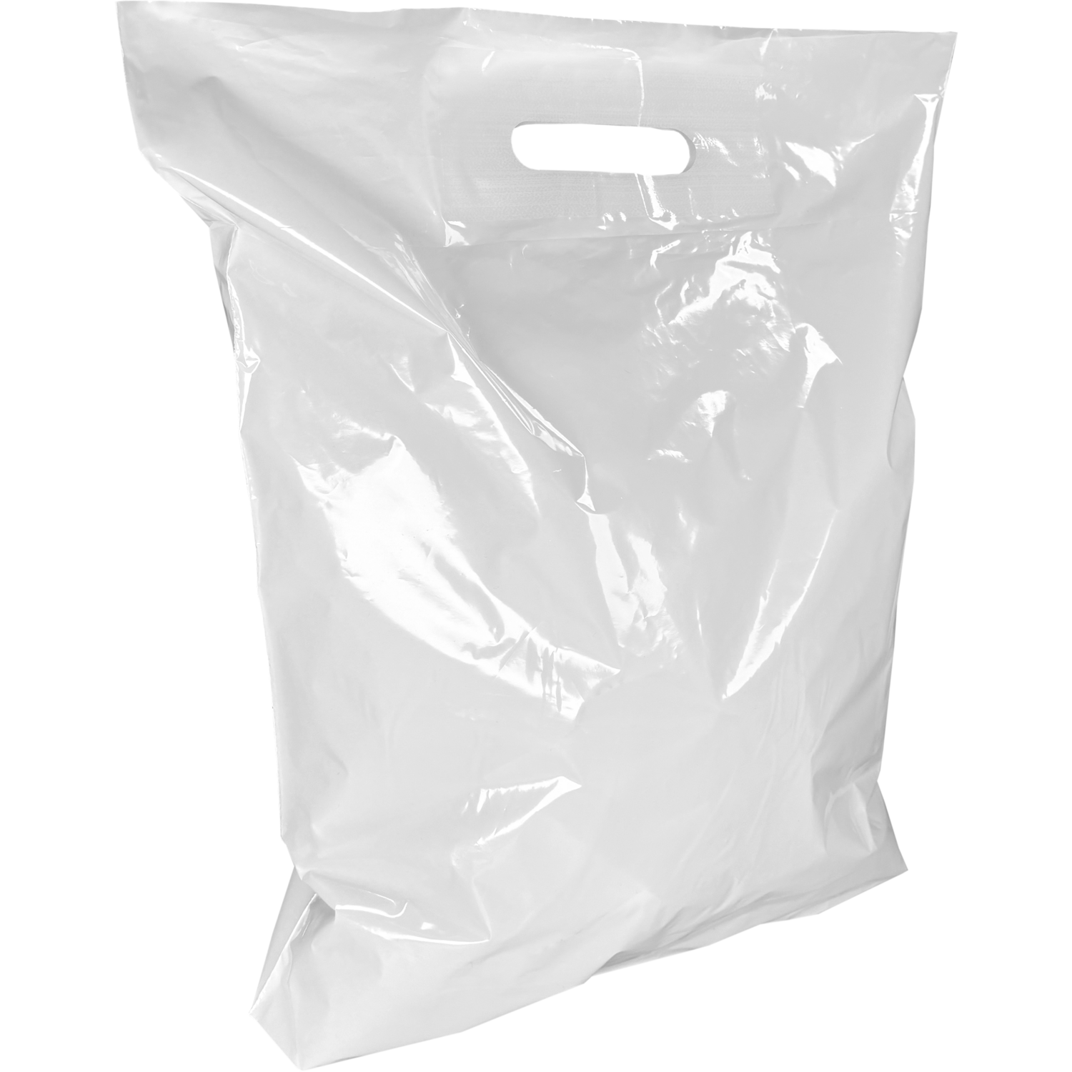 Tas, LDPE, dKT, 37x44cm, draagtas, wit 1