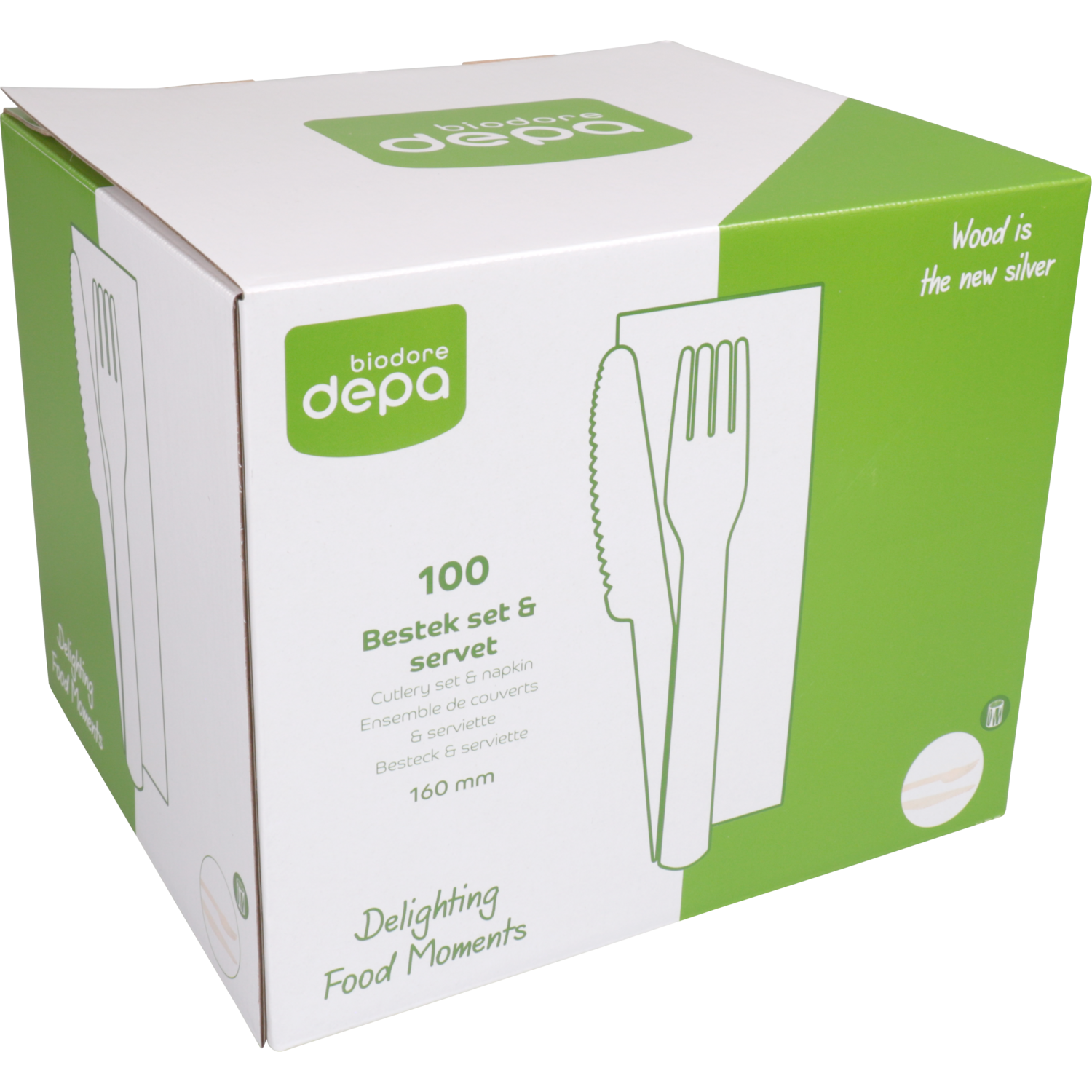 Biodore Bestekset, hout, naturel 4