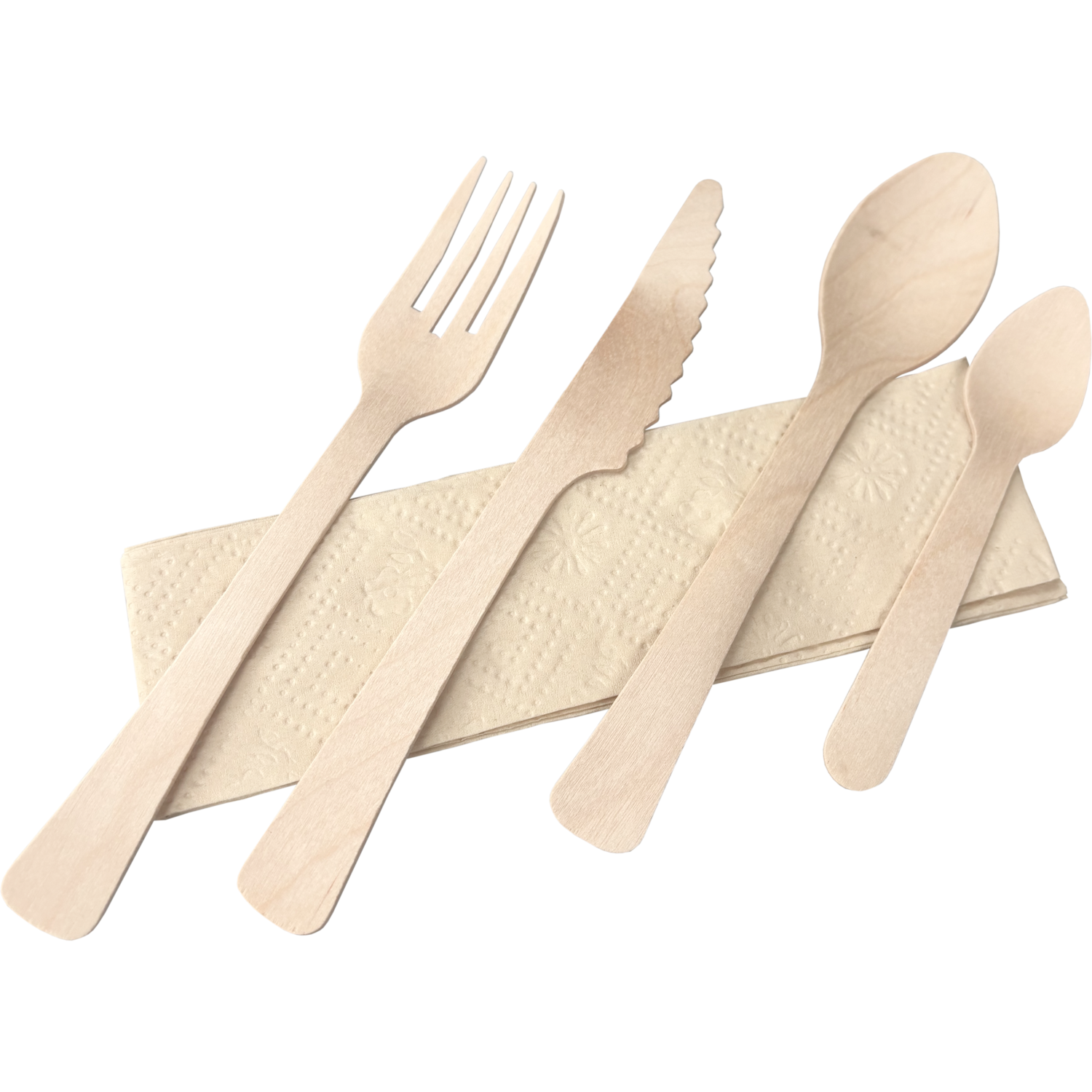 Depa Bestekset, incl. servet, hout, 160mm, naturel 2