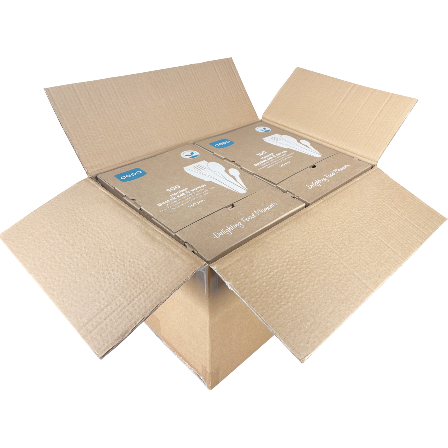 Depa Bestekset, incl. servet, hout, 160mm, naturel 7