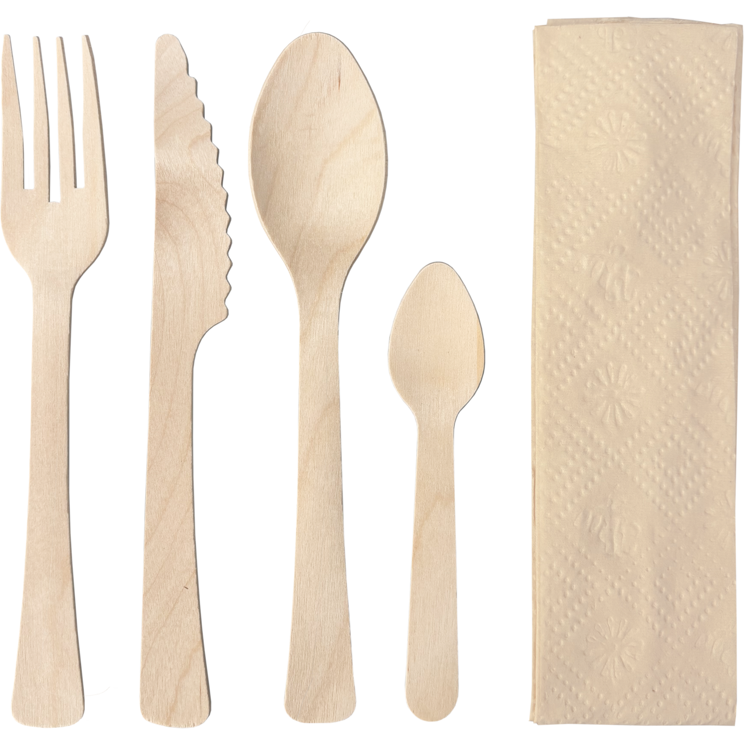 Depa Bestekset, incl. servet, hout, 160mm, naturel 1