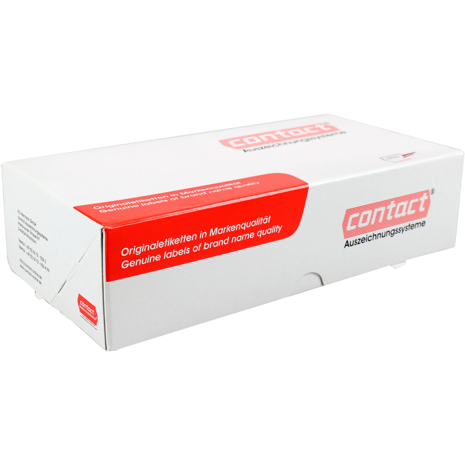 Contact Etiket, papier, permanent, 26x12mm, wit 2