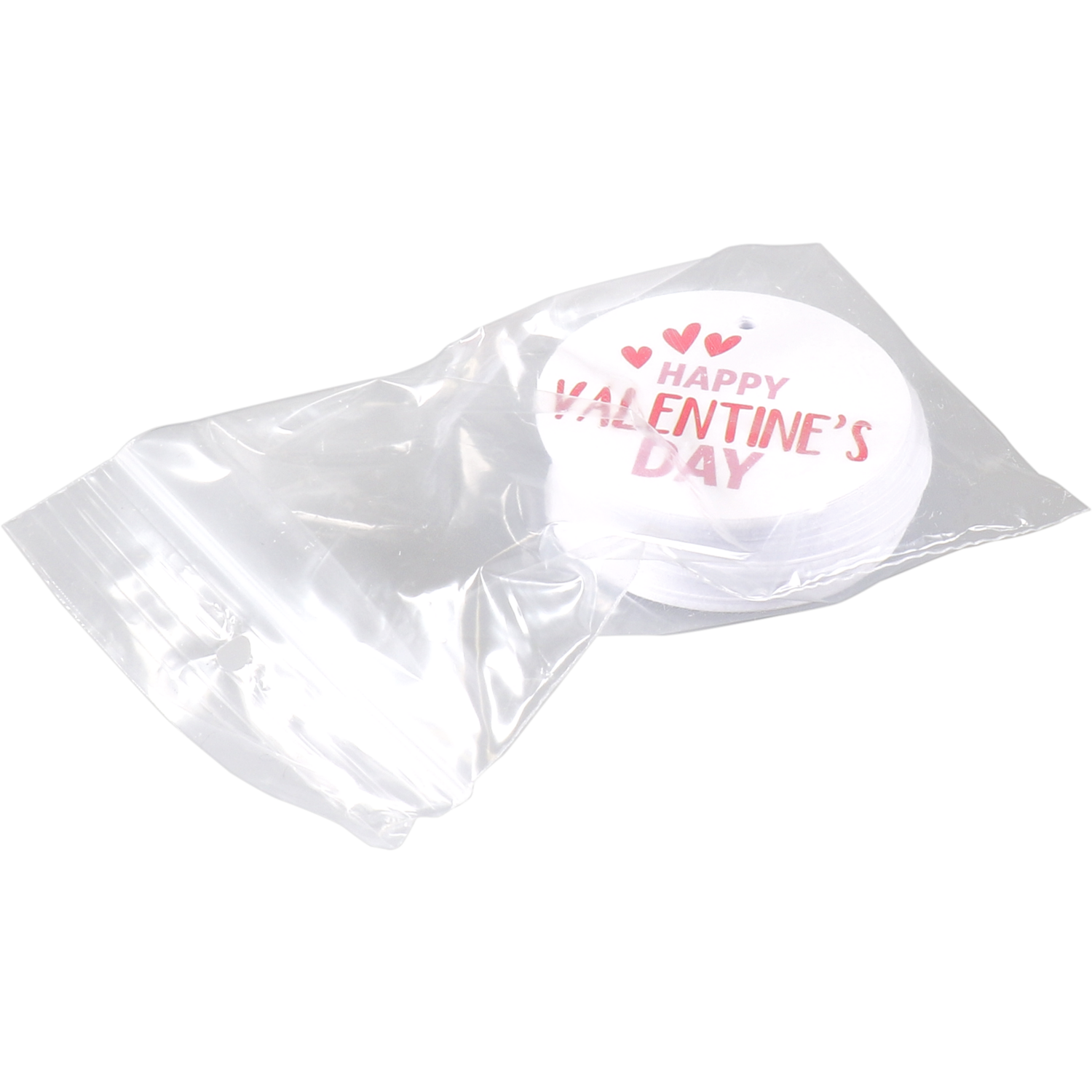 Label, kraftpapier, Happy Valentine’s Day, Ø5cm, roze/rood 2