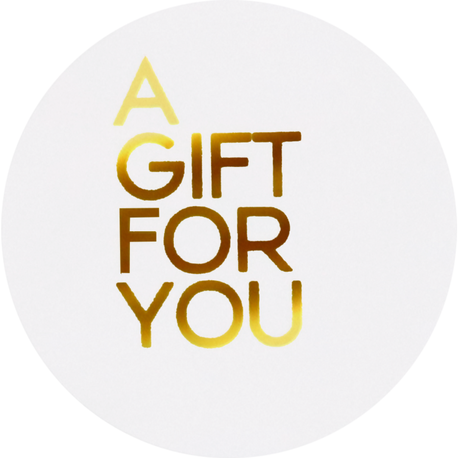 Etiket, papier, A gift for you, permanent, ∅40mm, wit 1