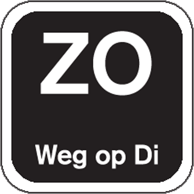 Label, ZO weg op, papier, afwasbaar, 19x19mm, zwart 1