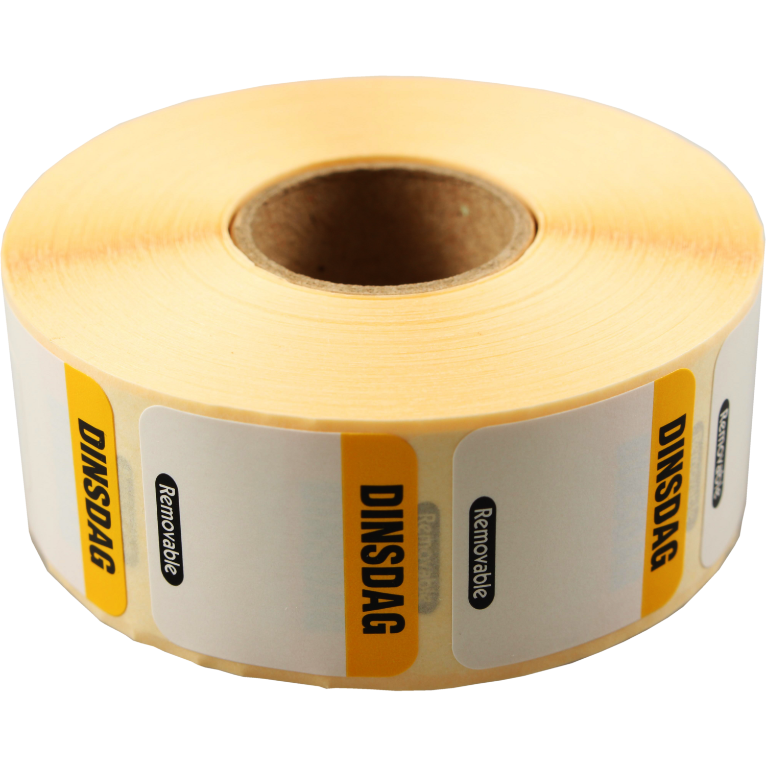 Label, Daglabel di, papier, beschrijfbaar, 25x25mm, geel 1