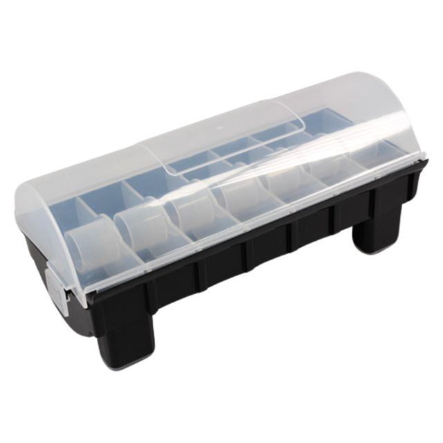  Labeldispenser, excl. 7 rollen ma/zo, 25x zwart/transparant 2
