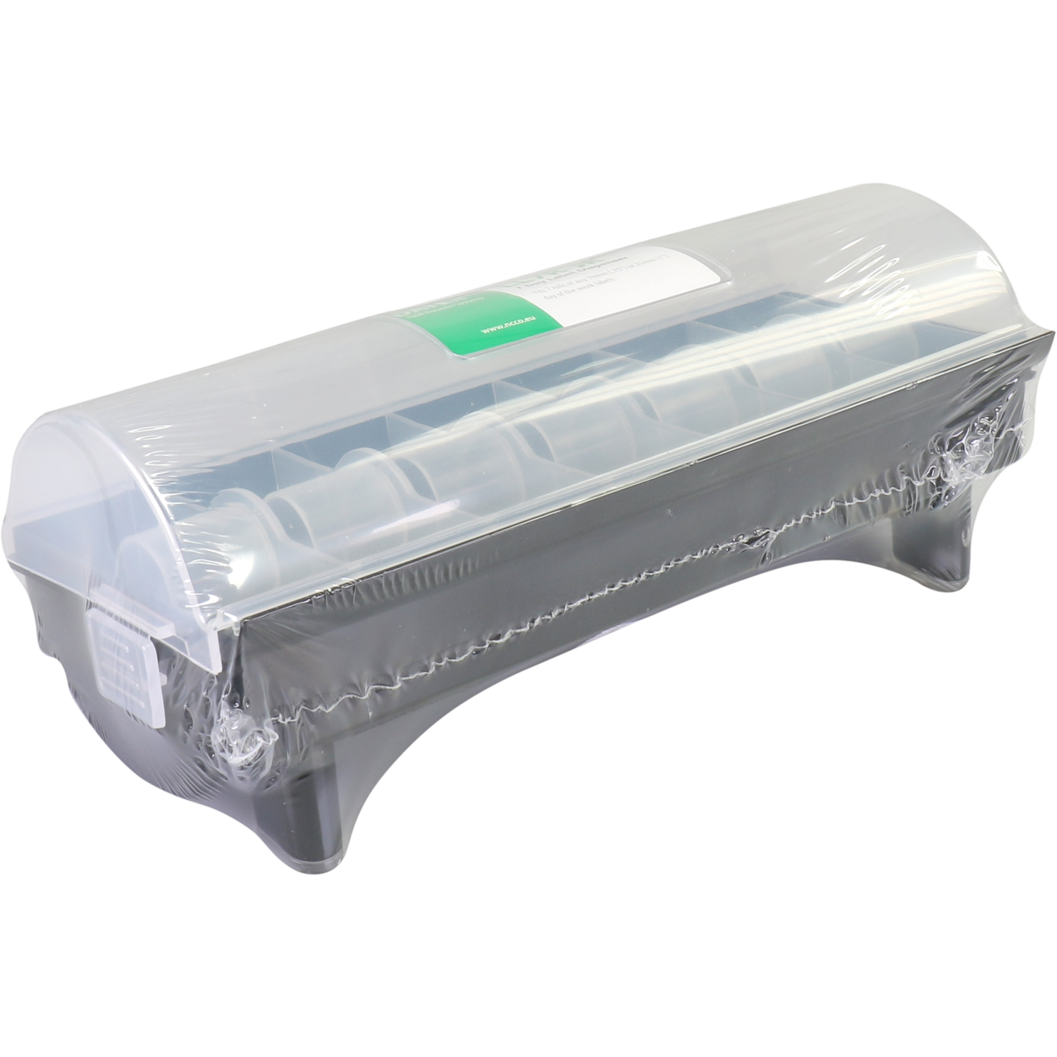  Labeldispenser, excl. 7 rollen ma/zo, 9.5x10x zwart/transparant 2
