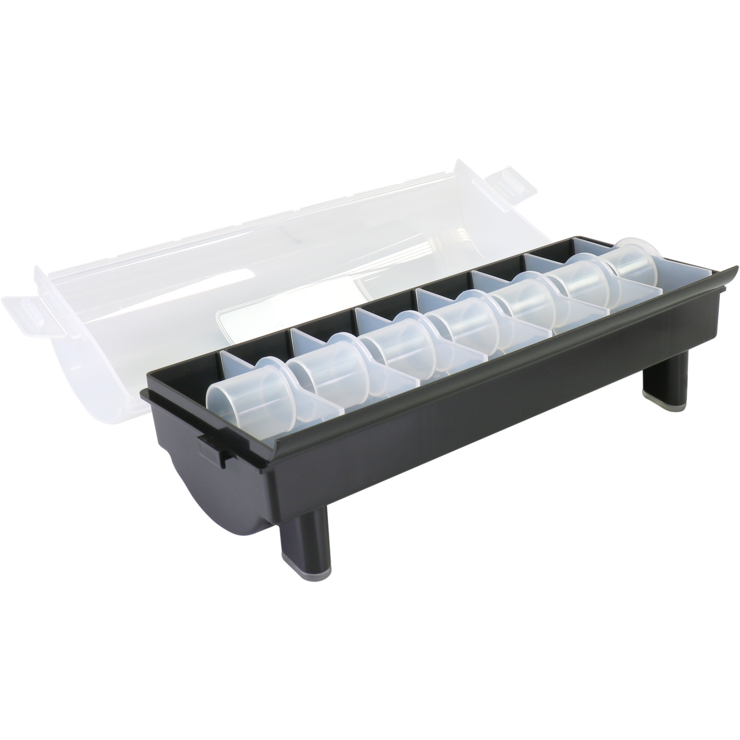  Labeldispenser, excl. 7 rollen ma/zo, 9.5x10x zwart/transparant 3