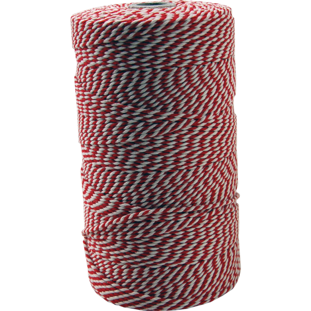 SendProof® Koord, 640m, katoen, rood/wit 1