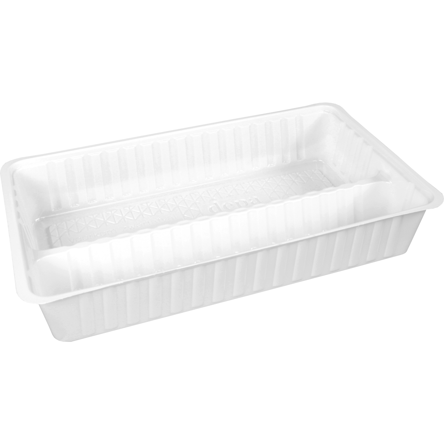 Bak, PS, A24, 2-vaks, snackbak, 202x120x30mm, wit 1
