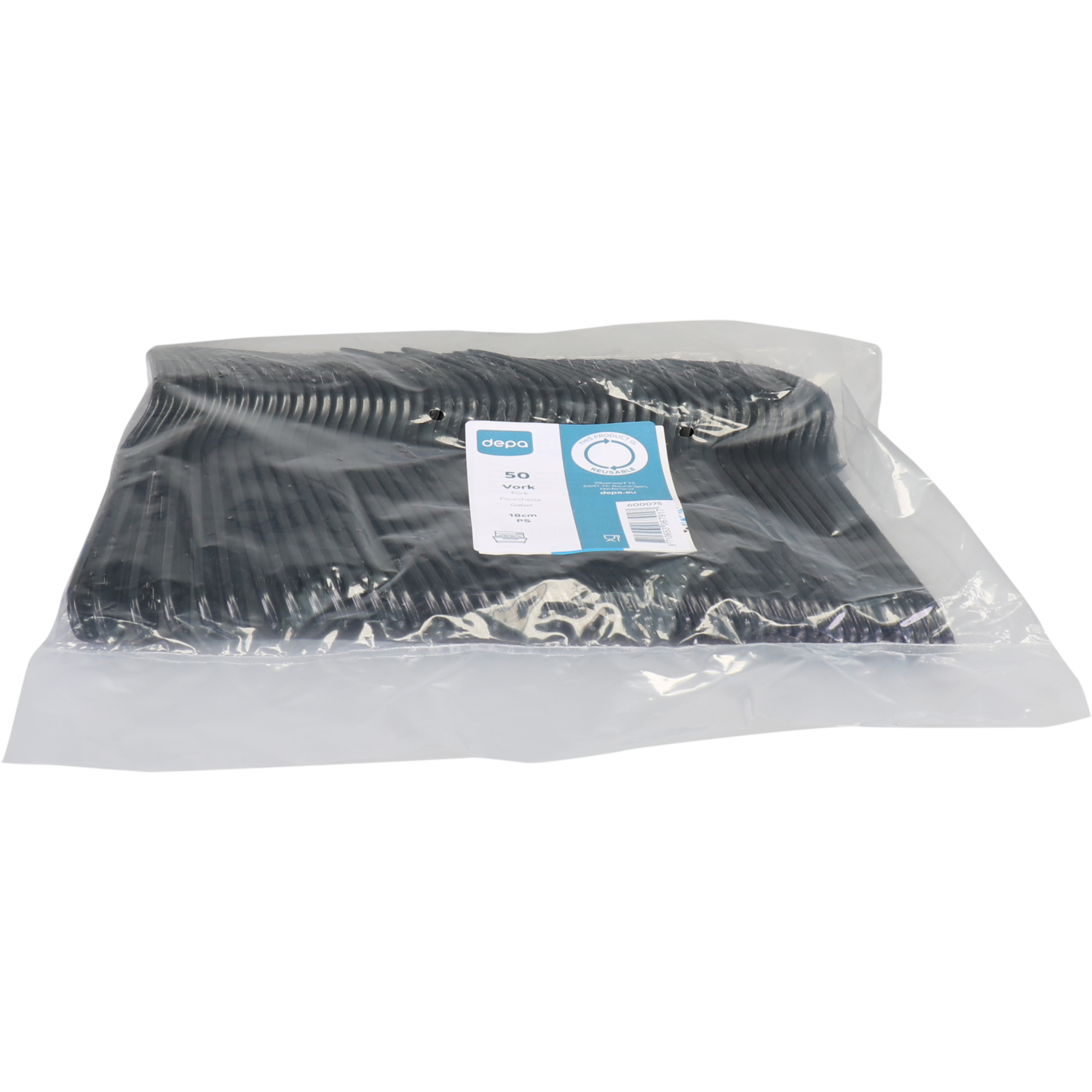Depa Vork, reusable, pS, 180mm, zwart 3