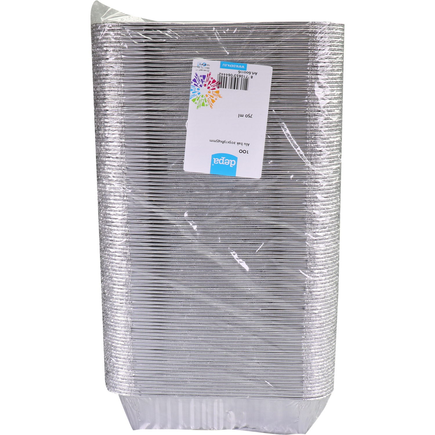 Bak, Aluminium, 750ml, 203x138x45mm, zilver 3