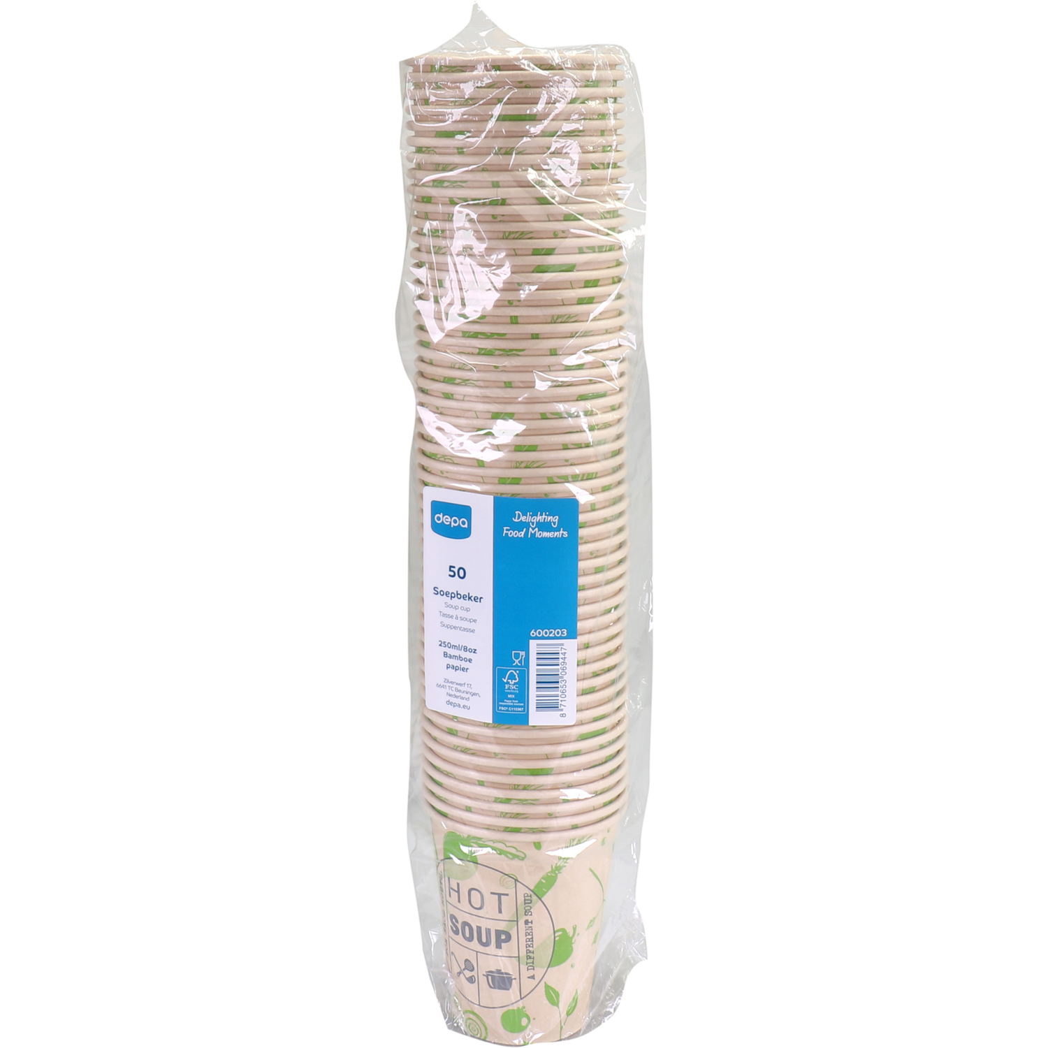  Soepbeker, Karton + PE, 250ml, 8oz,  2