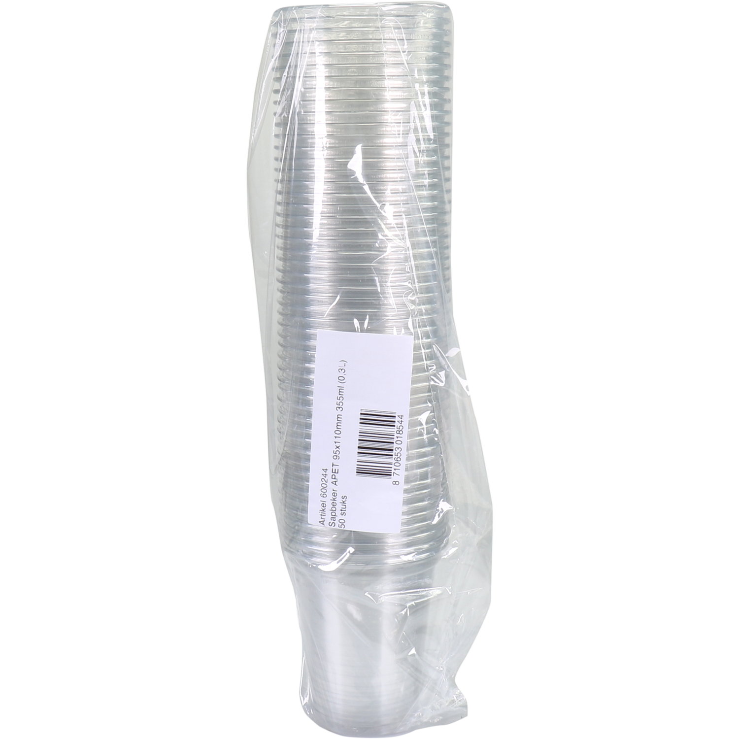  Sapbeker, Gerecycled PET, 300ml, 12oz, Ø95mm, transparant 2