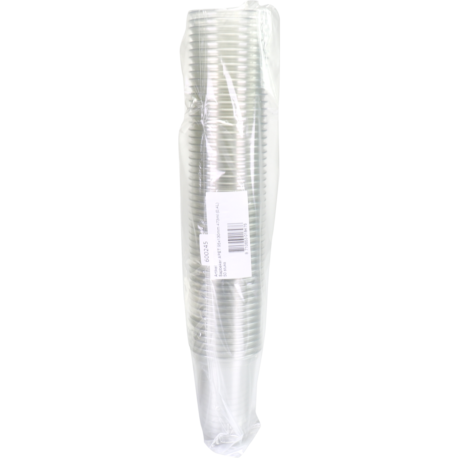  Sapbeker, Gerecycled PET, 400ml, 16oz, Ø95mm, transparant 2