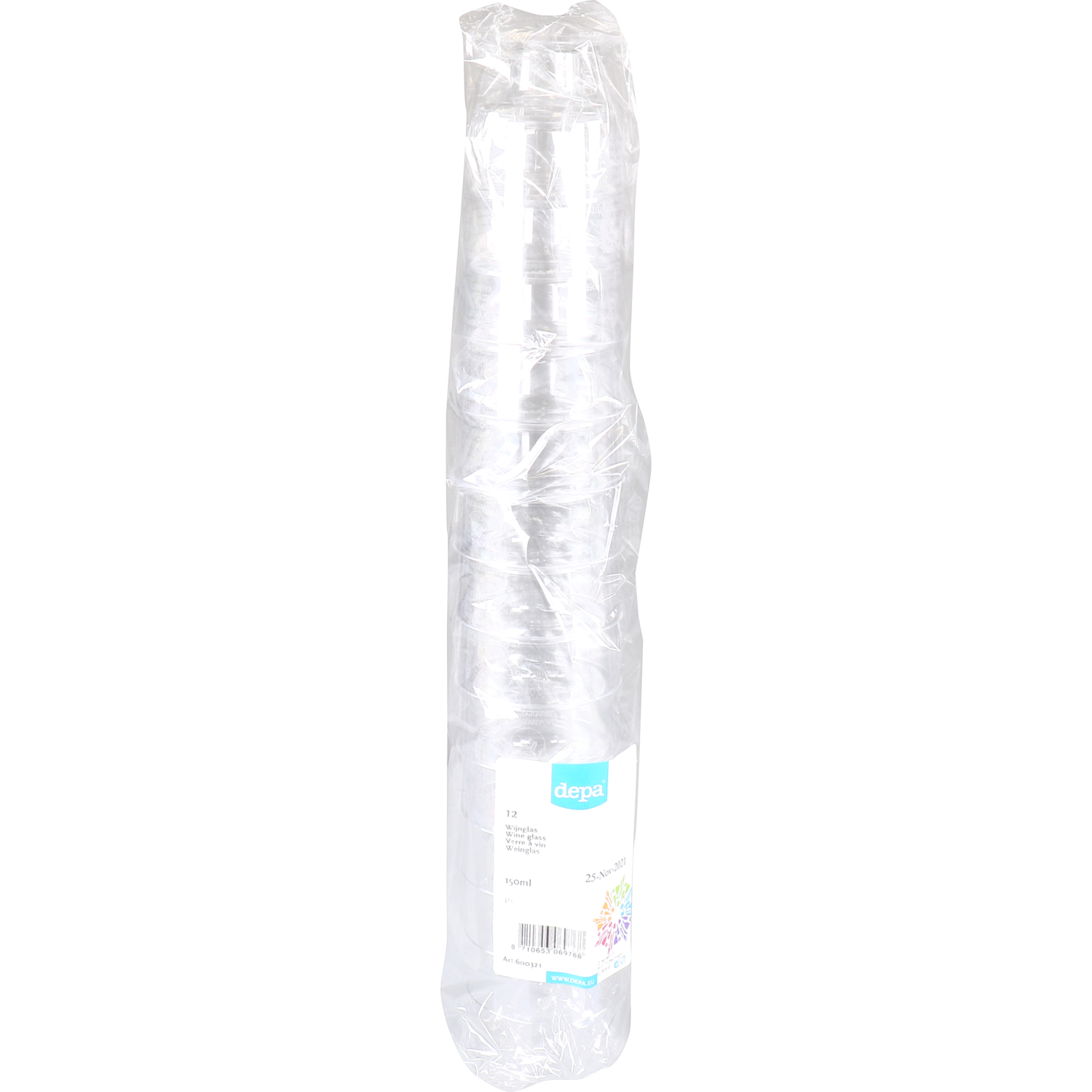 Glas, wijnglas, op voet, pS, 150ml, transparant 2
