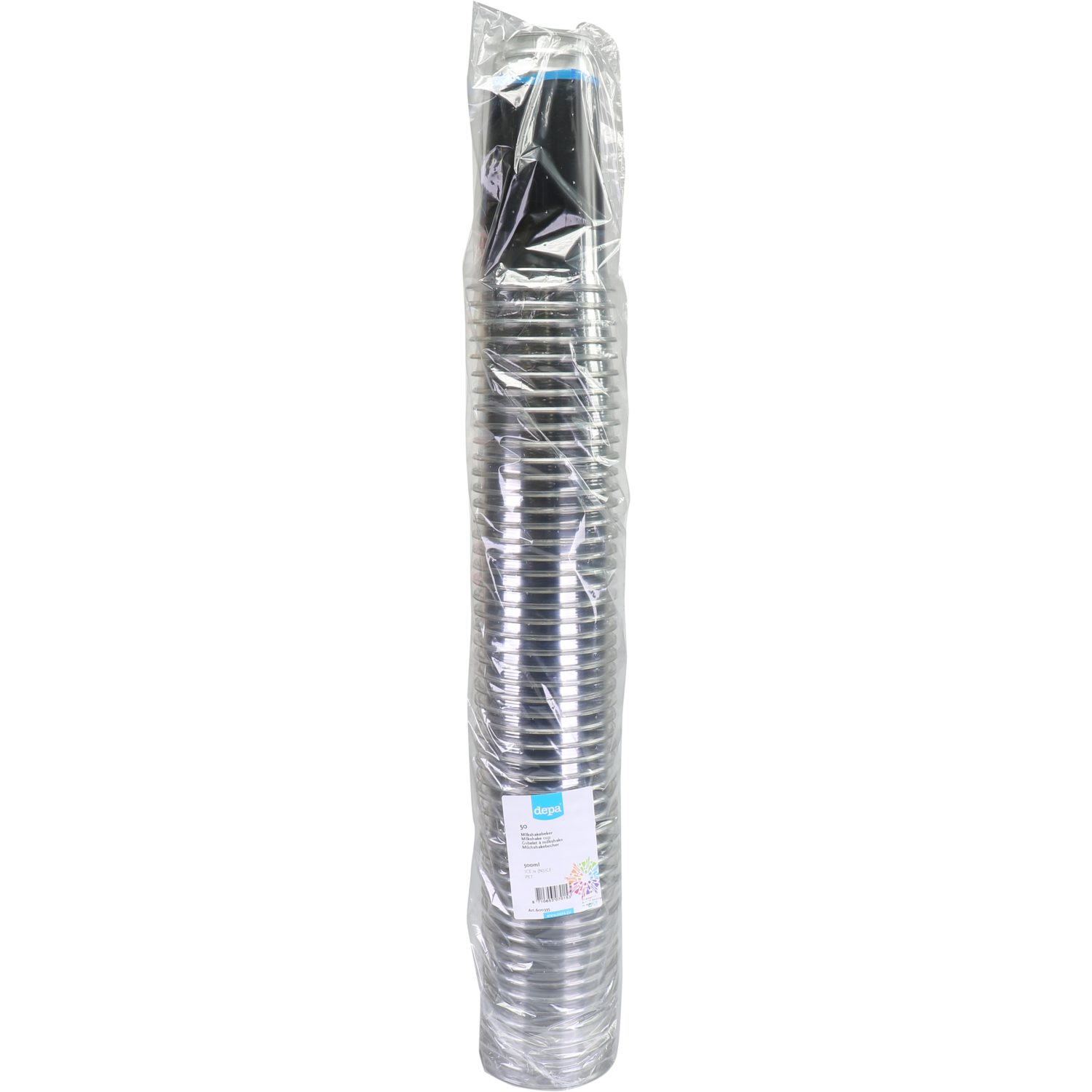 Depa, Milkshakebeker, ICE is (N)ICE, Gerecycled PET, 400ml, 16oz, Ø90mm, transparant/roze 2