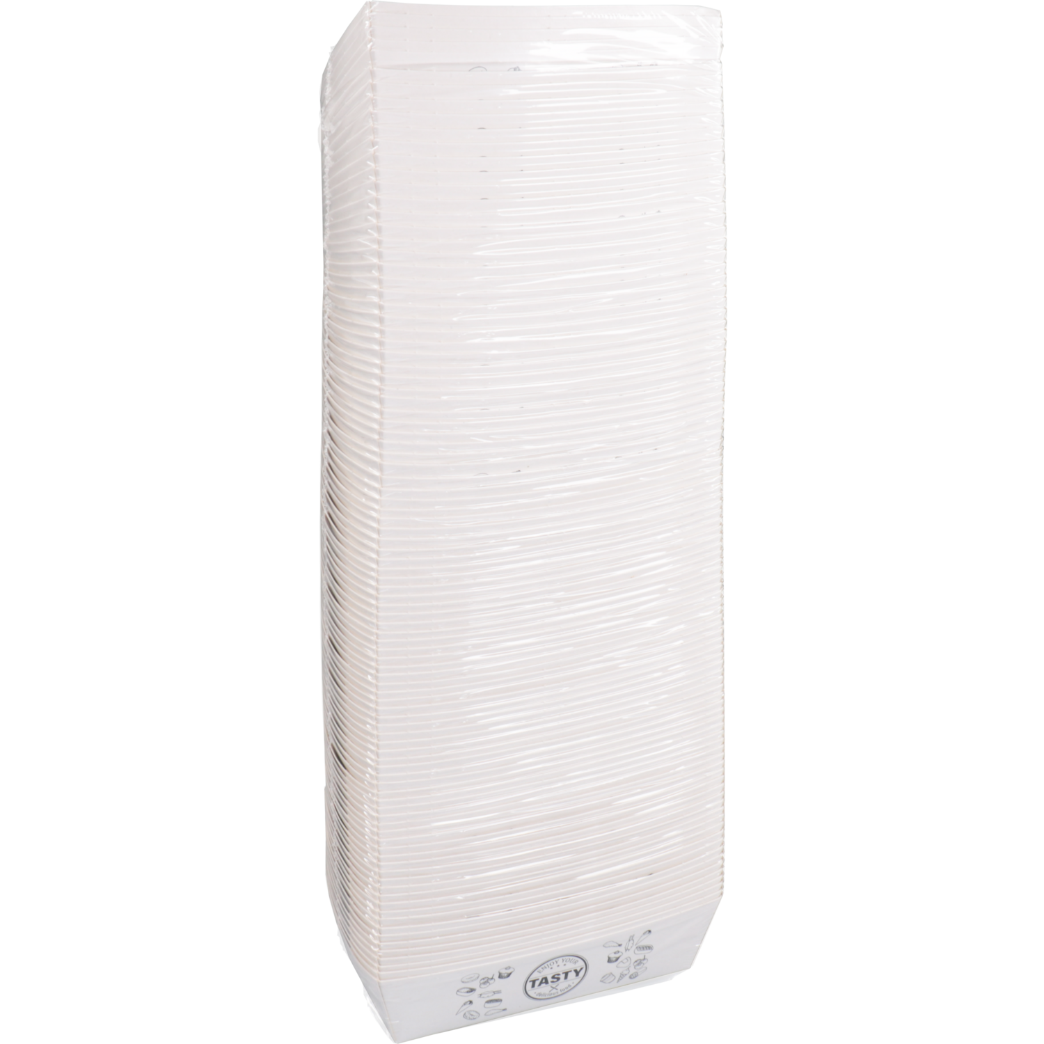 Bak, Karton + kleicoating, A9, TASTY, snackbak, 120x70x35mm, wit 2