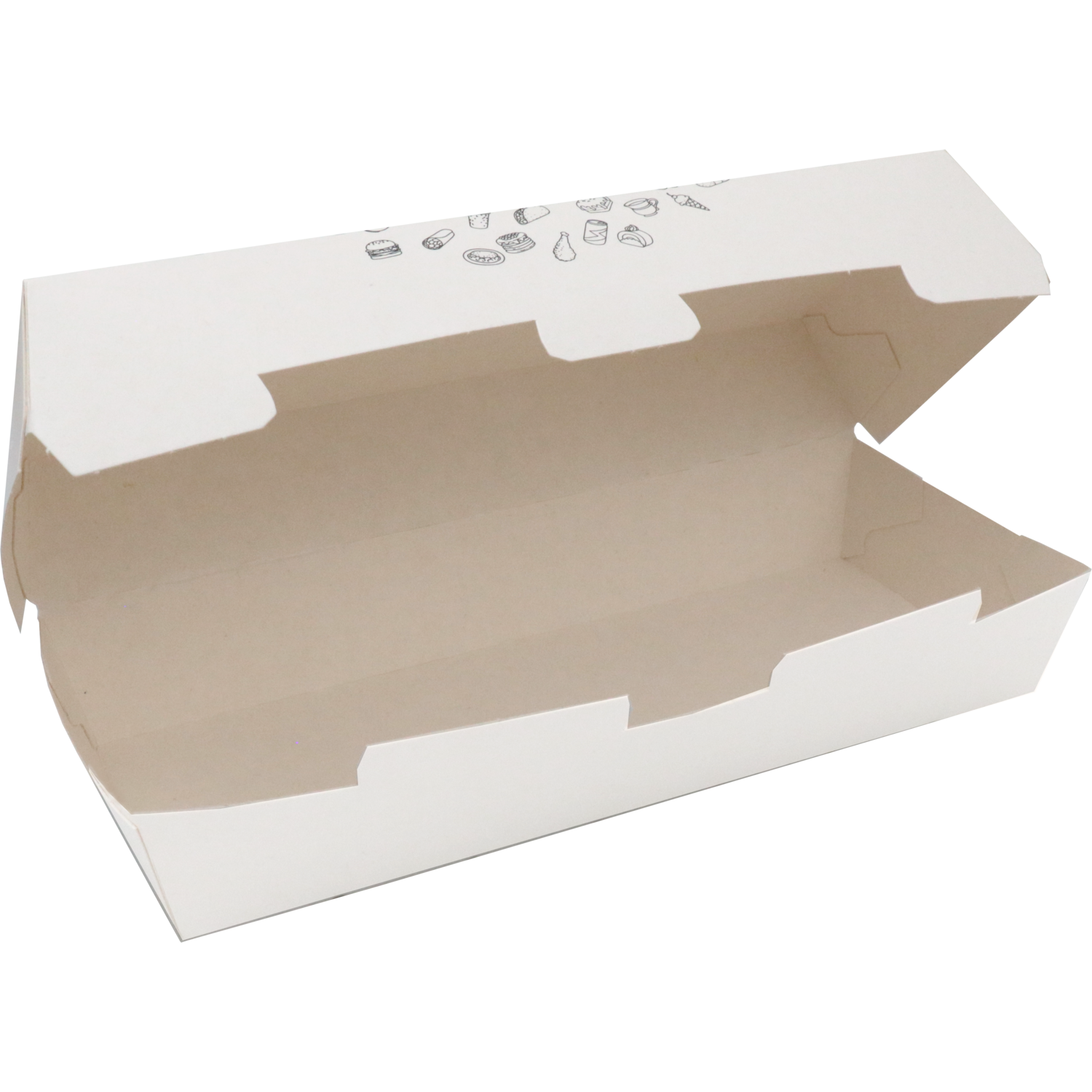 Bak, Karton + kleicoating, TASTY, paninibox, 179x70x60mm, wit 2