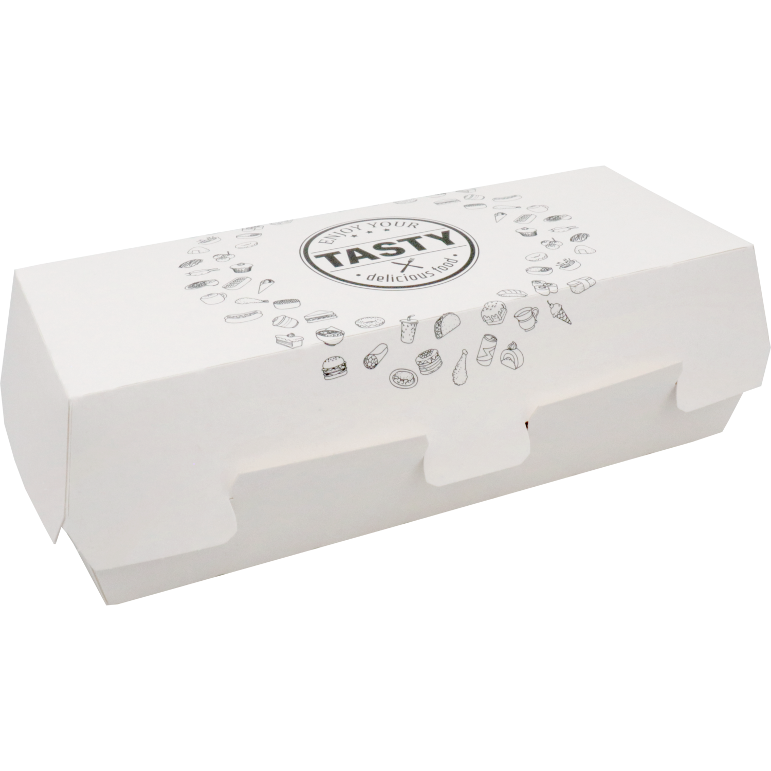 Bak, Karton + kleicoating, TASTY, paninibox, 179x70x60mm, wit 1