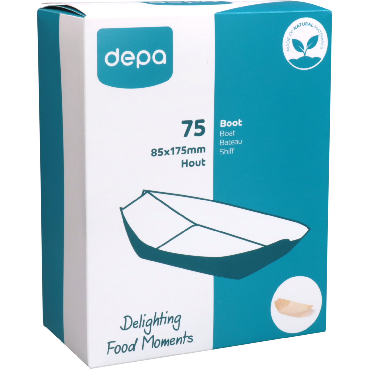 Depa Boot, 175x85mm, hout, naturel 3