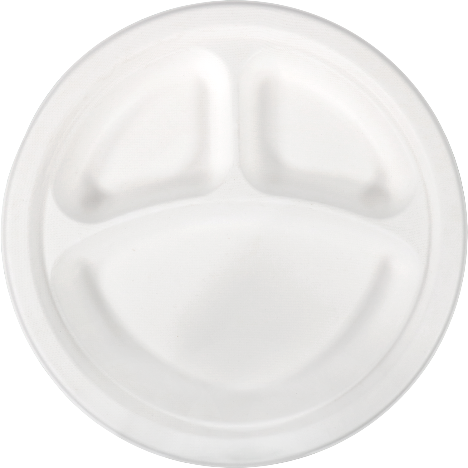 Depa Bord, rond, 3-vaks, bagasse (suikerrietpulp), Ø26cm, wit 2