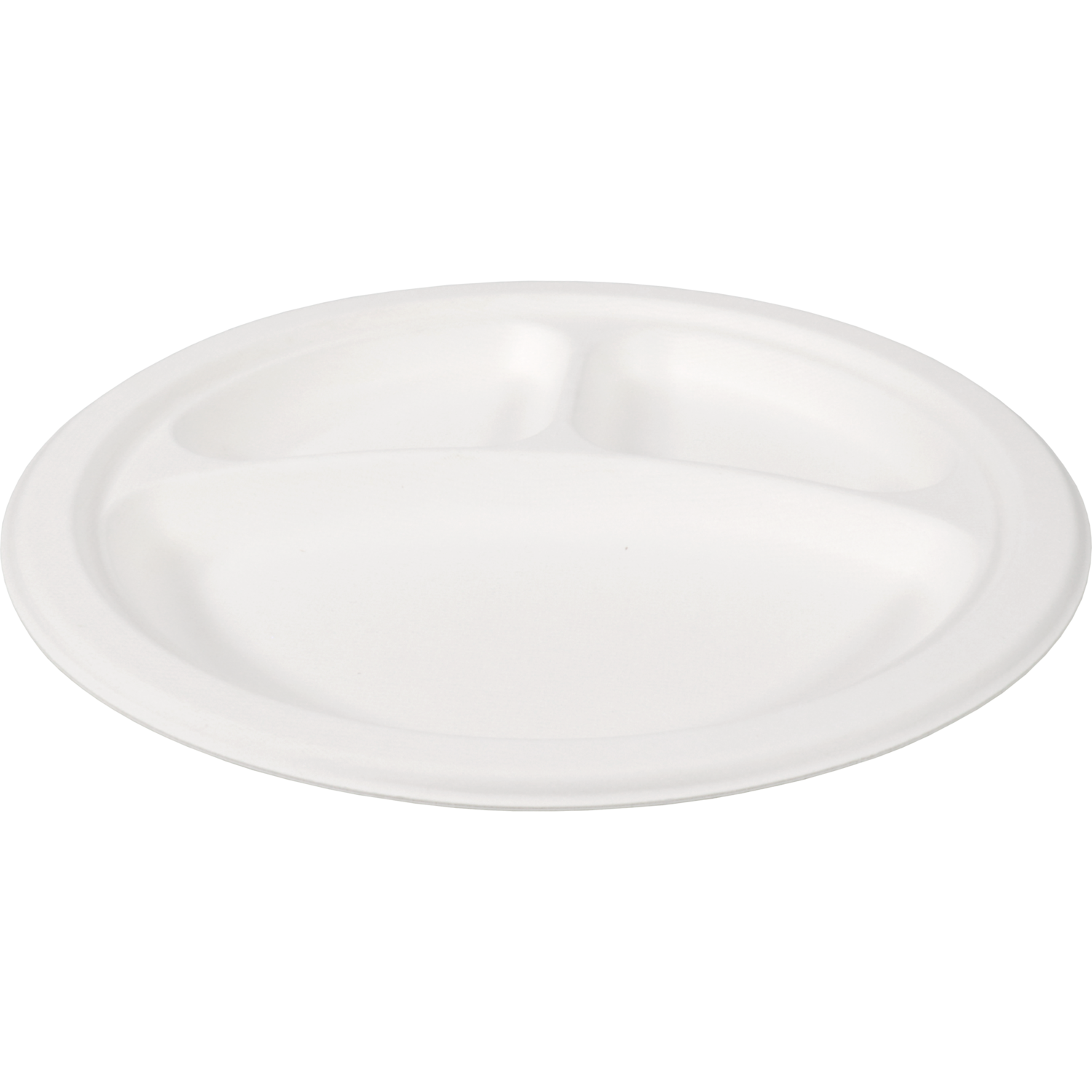 Depa Bord, rond, 3-vaks, bagasse (suikerrietpulp), Ø26cm, wit 1
